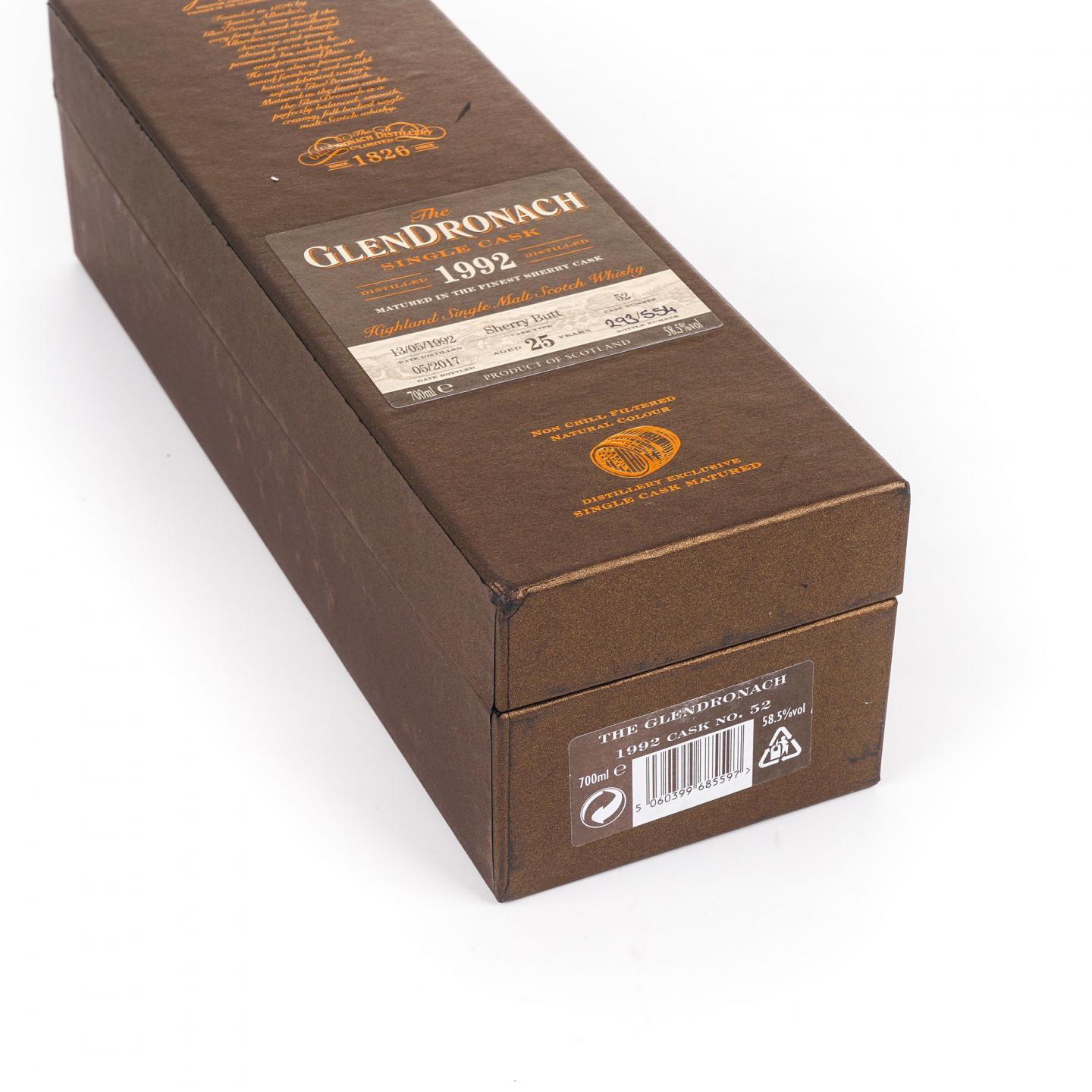 Glendronach 格兰多纳 25年 1992-2017 雪莉单桶#52