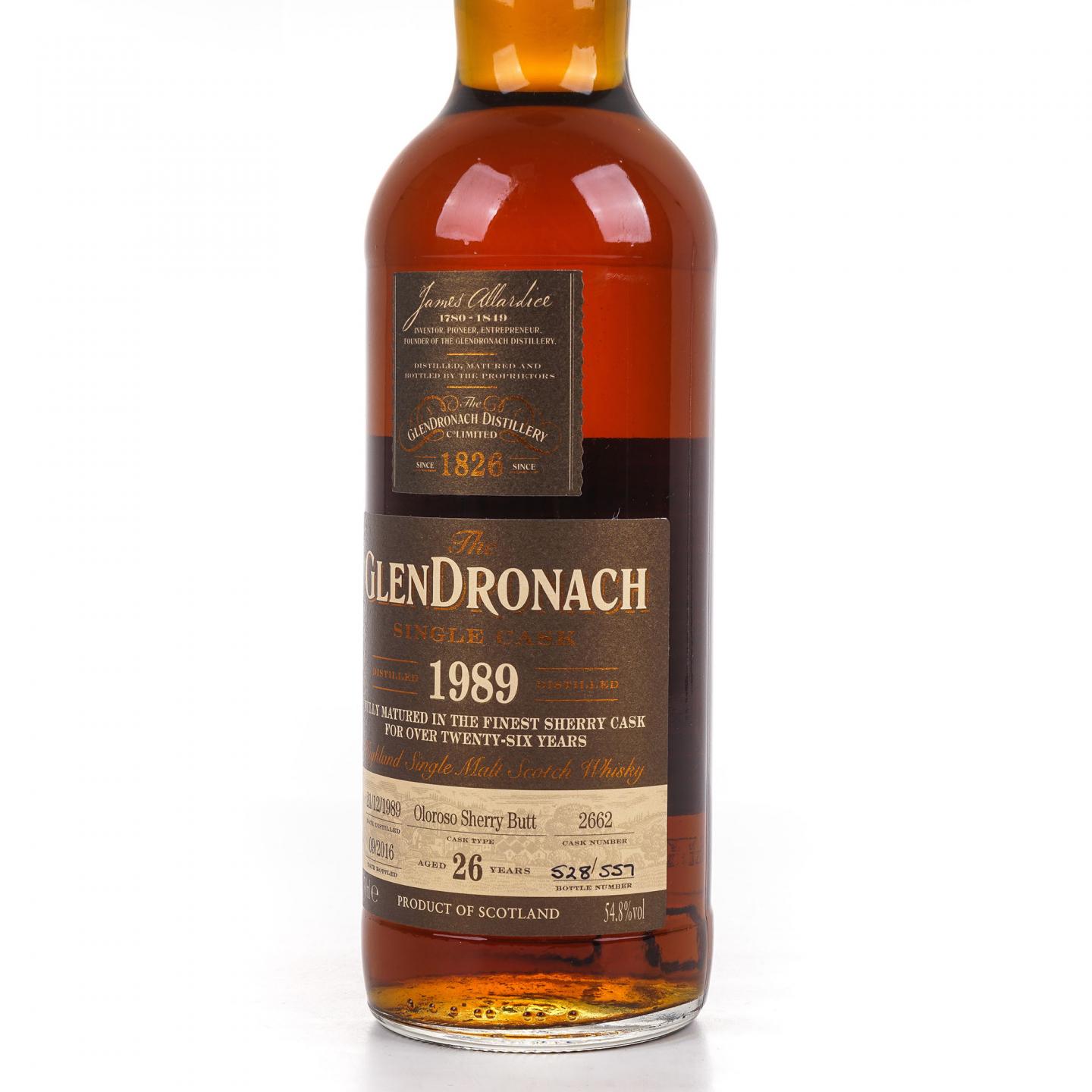 Glendronach 格兰多纳 26年 1989-2016 雪莉单桶#2662 54.8%