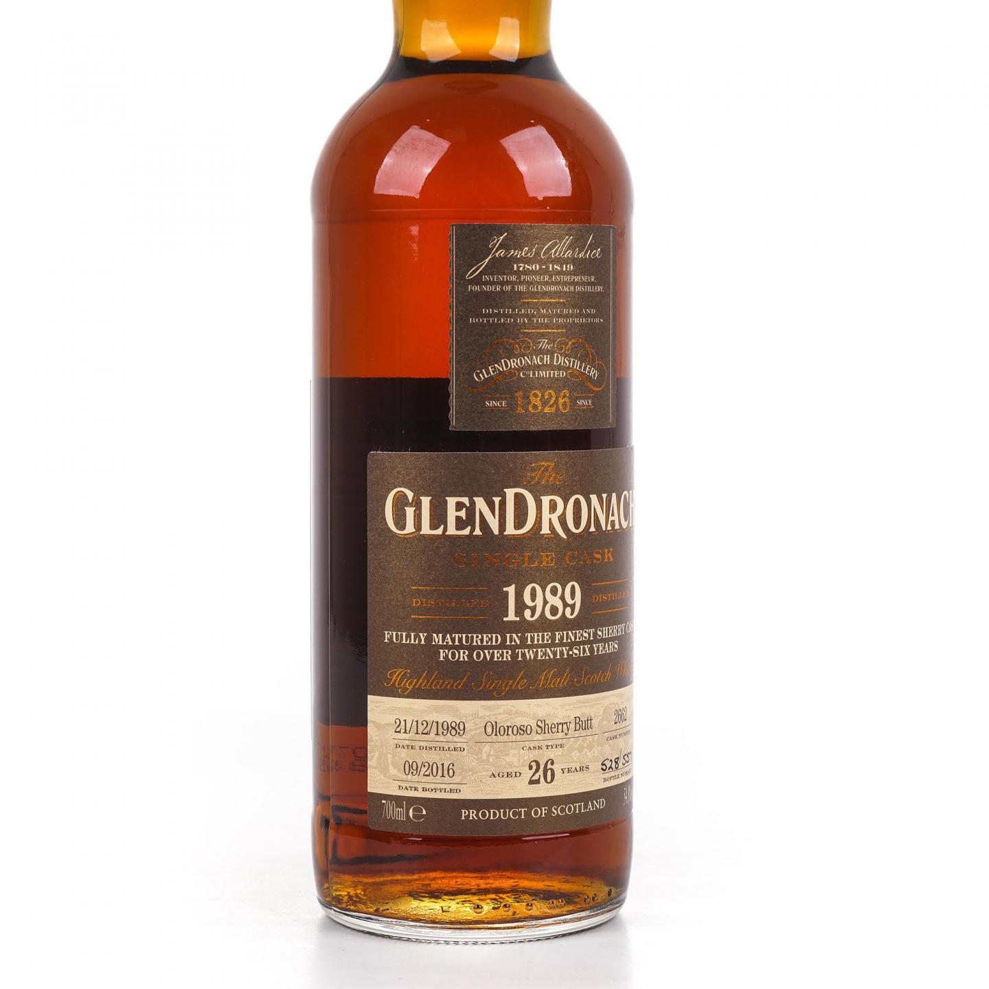 Glendronach 格兰多纳 26年 1989-2016 雪莉单桶#2662 54.8%