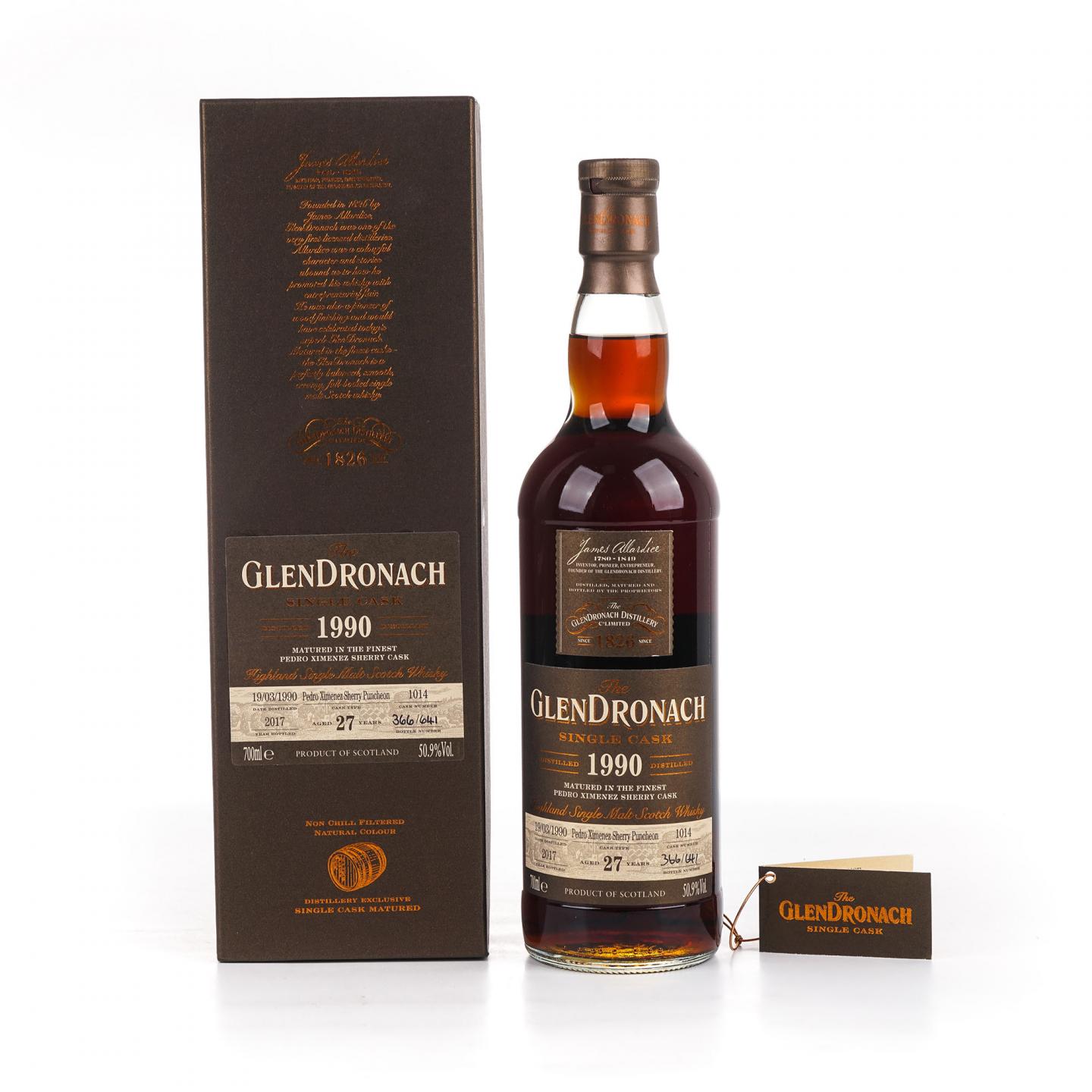 Glendronach 格兰多纳 27年 1990-2017 雪莉桶#1014
