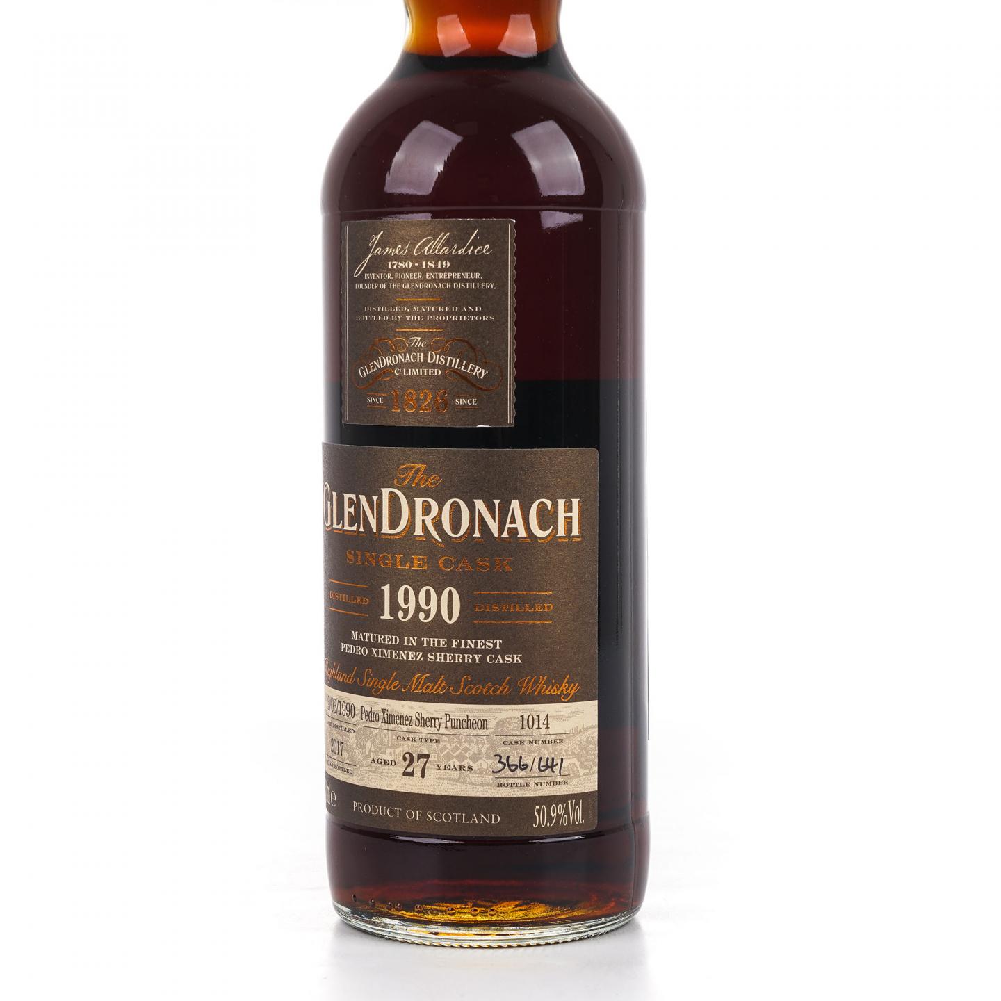 Glendronach 格兰多纳 27年 1990-2017 雪莉桶#1014
