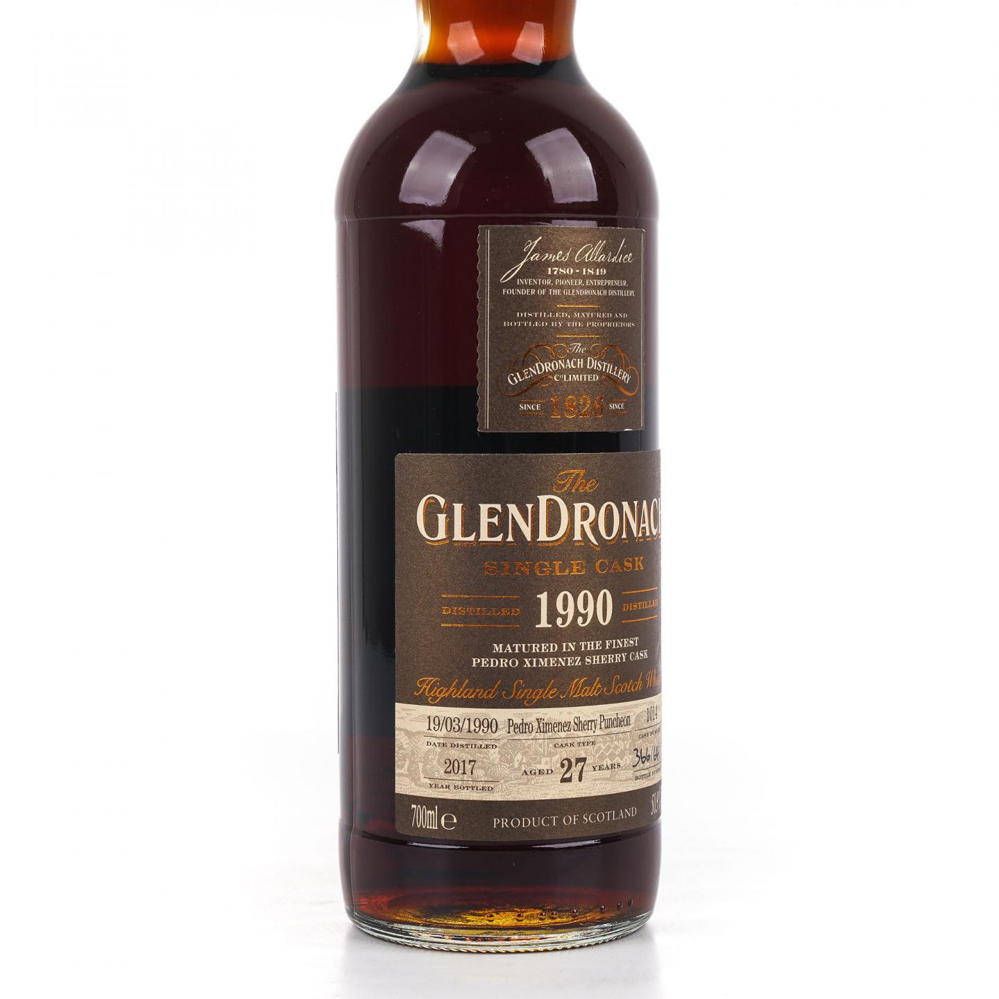 Glendronach 格兰多纳 27年 1990-2017 雪莉桶#1014