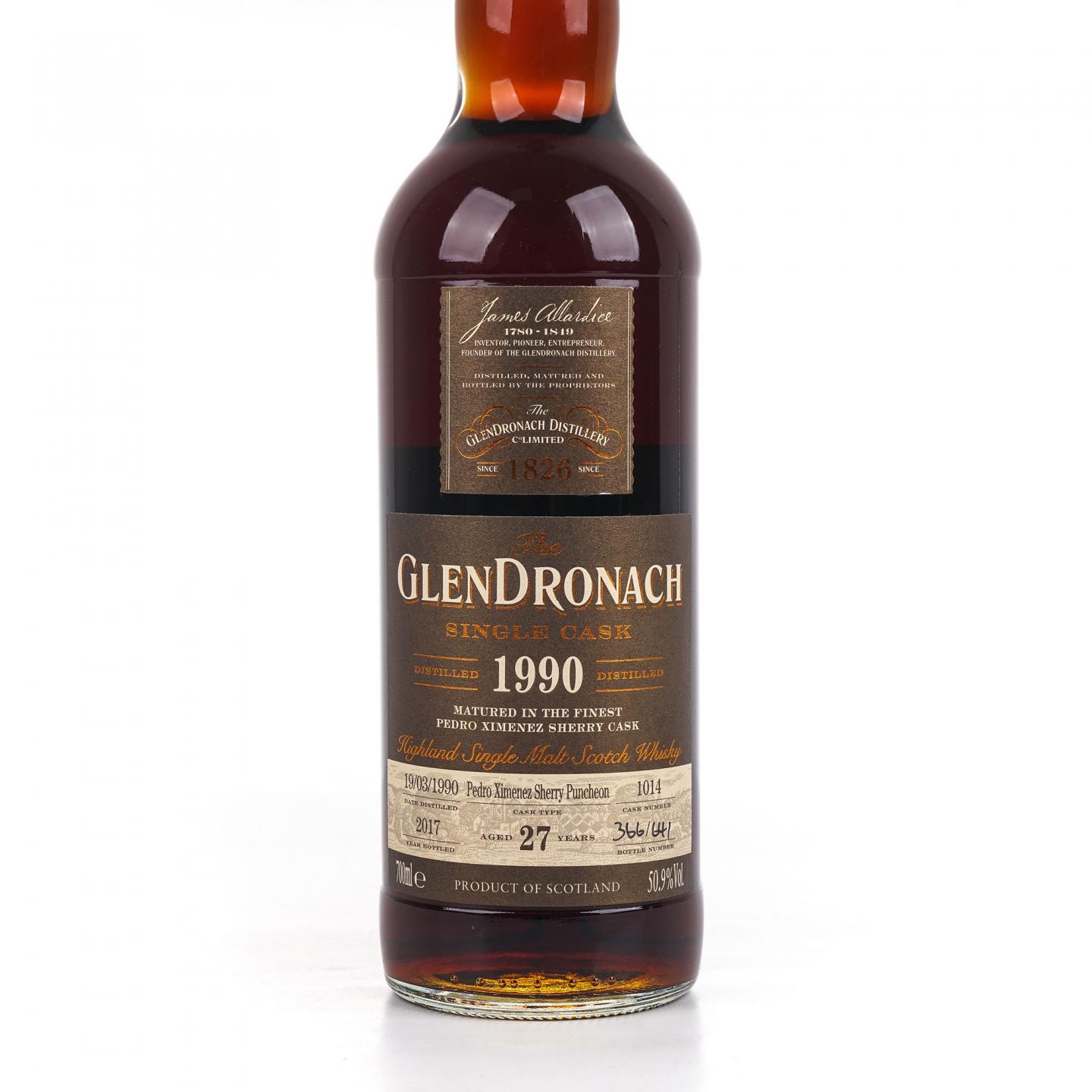 Glendronach 格兰多纳 27年 1990-2017 雪莉桶#1014