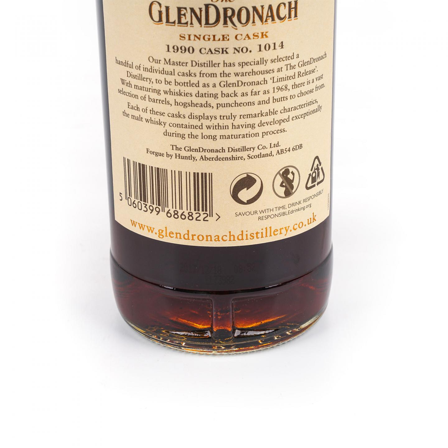 Glendronach 格兰多纳 27年 1990-2017 雪莉桶#1014