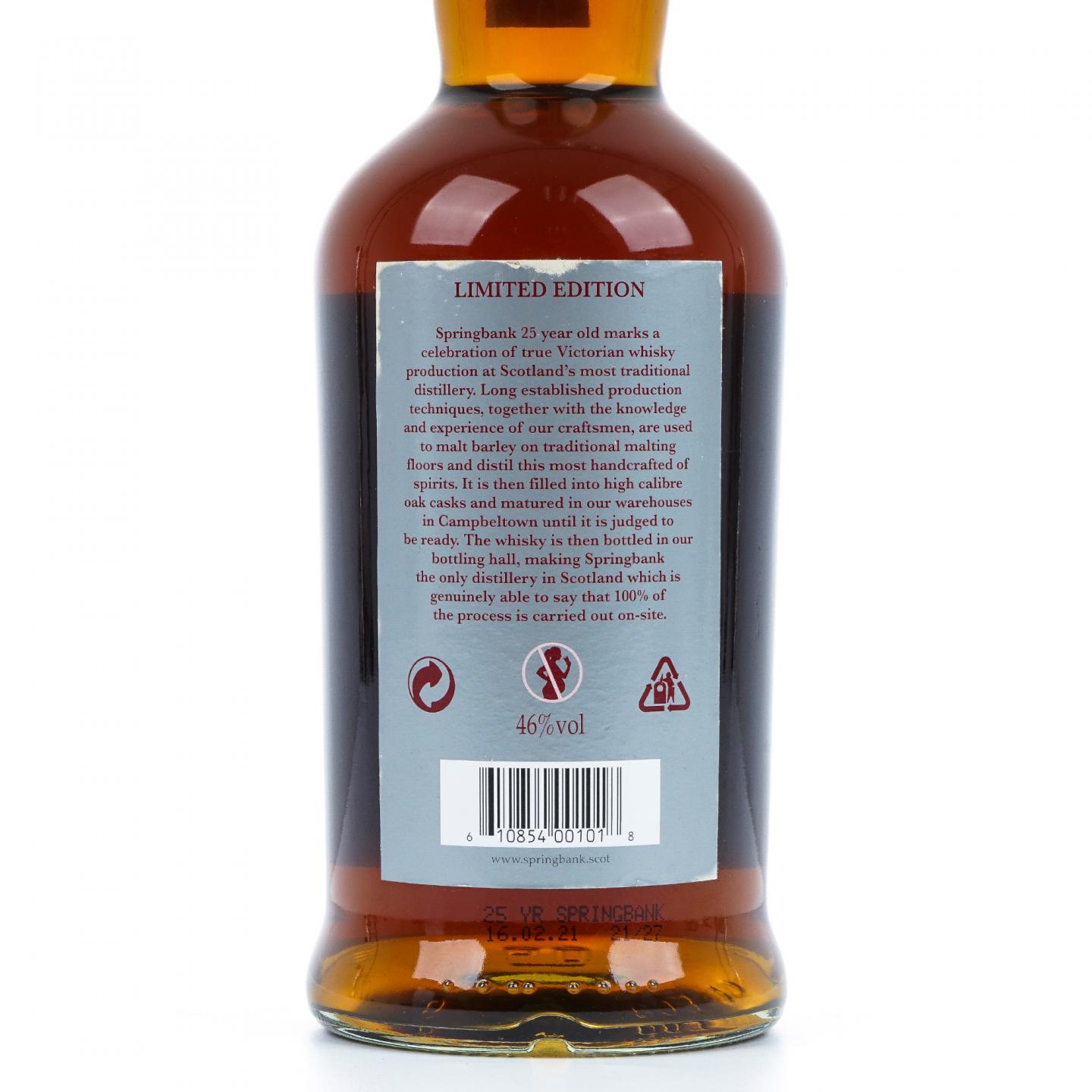 Springbank 云顶 25年 2021