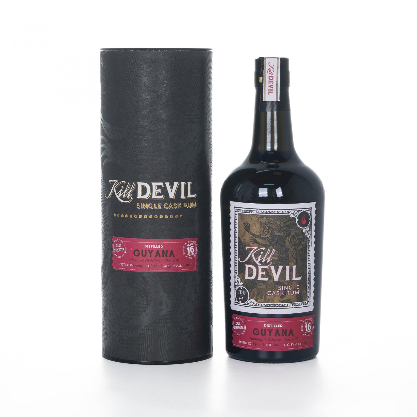Guyana 钻石 16年 2005 Kill Devil 单桶朗姆酒 桶强 51.8%Vol.