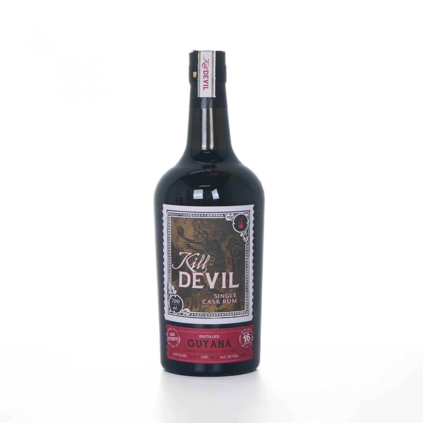 Guyana 钻石 16年 2005 Kill Devil 单桶朗姆酒 桶强 51.8%Vol.