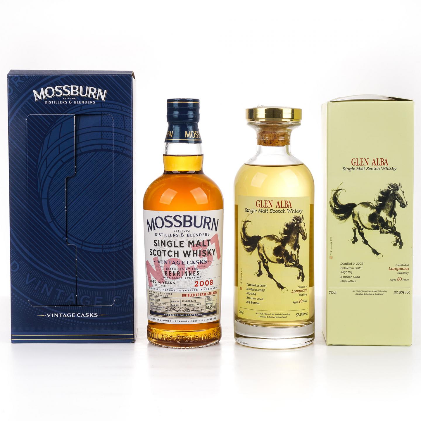 Longmorn 朗摩 20年 2005 一马当先/Benrinnes 本利林 14年 2008 2瓶组