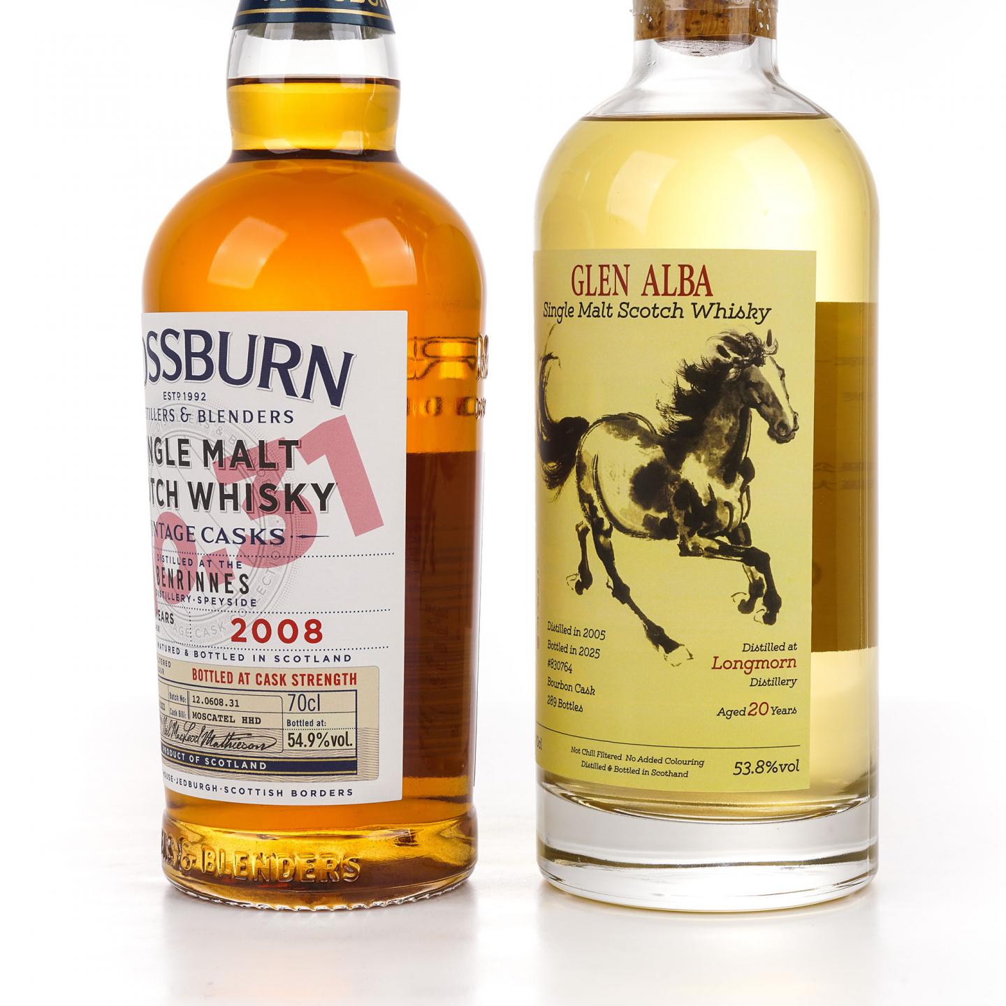 Longmorn 朗摩 20年 2005 一马当先/Benrinnes 本利林 14年 2008 2瓶组