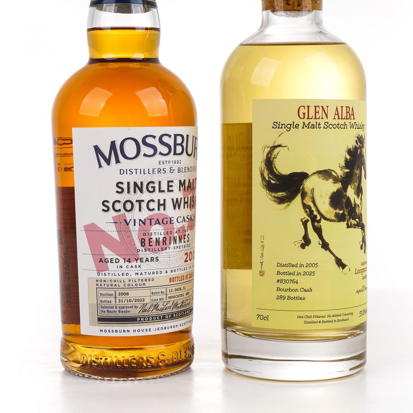 Longmorn 朗摩 20年 2005 一马当先/Benrinnes 本利林 14年 2008 2瓶组