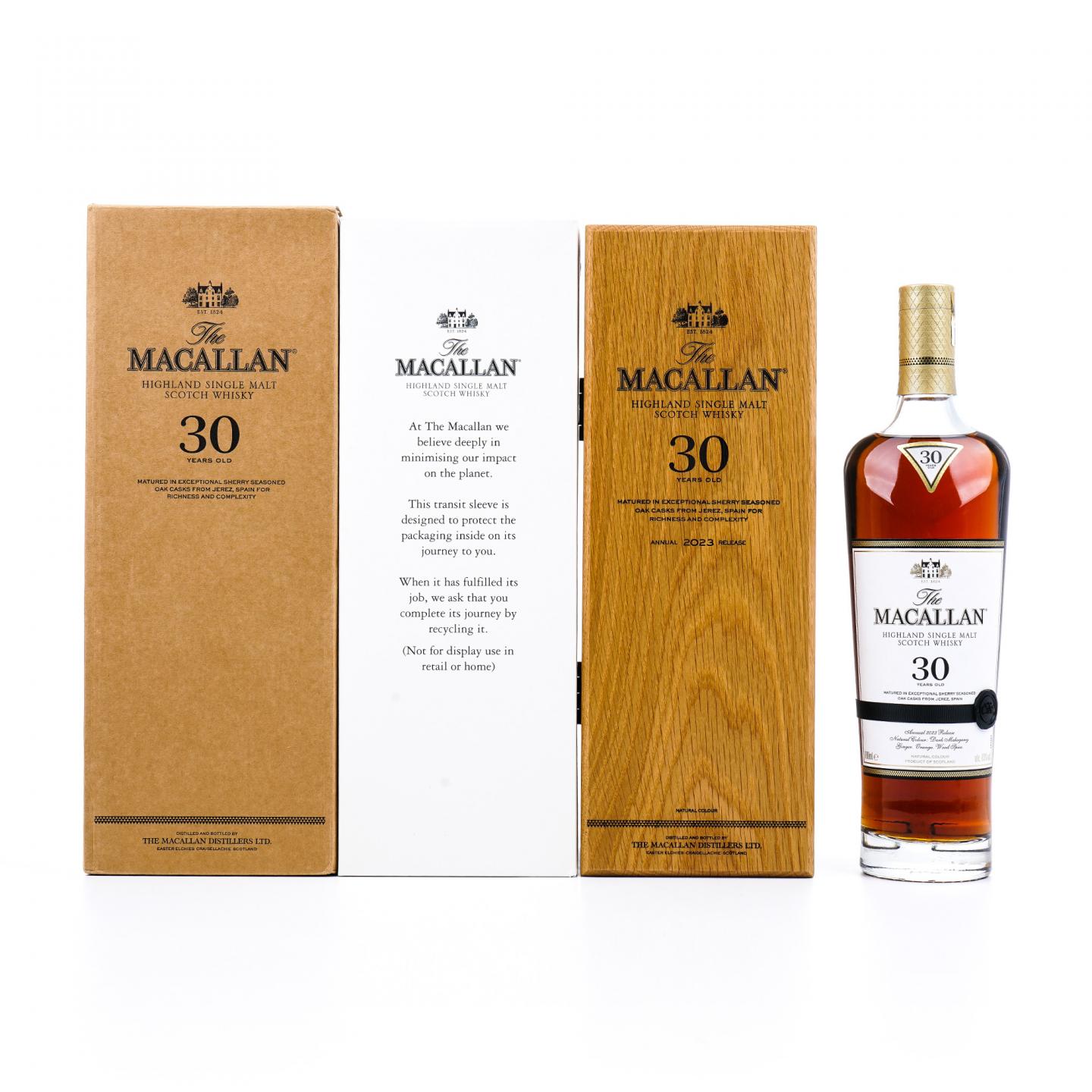 【附X光图】Macallan 麦卡伦 30年 2023 黑腰带 雪莉桶