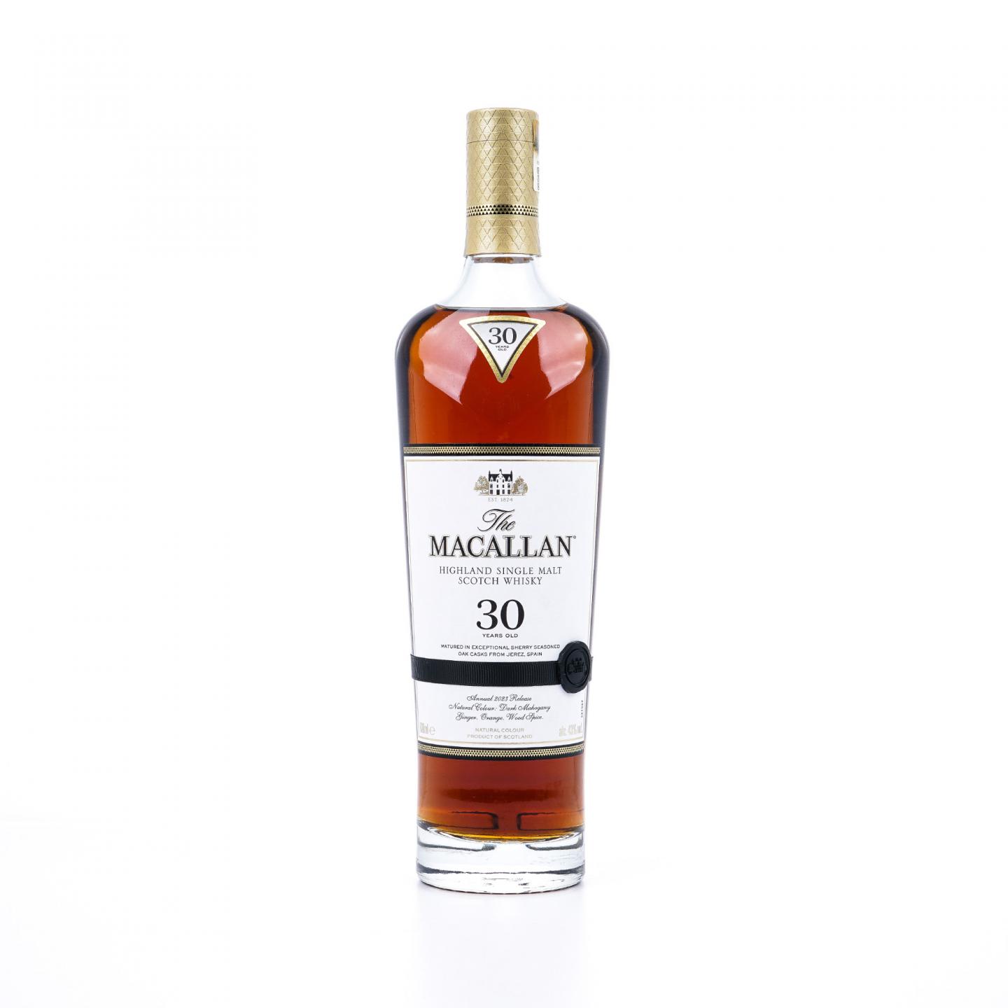 【附X光图】Macallan 麦卡伦 30年 2023 黑腰带 雪莉桶