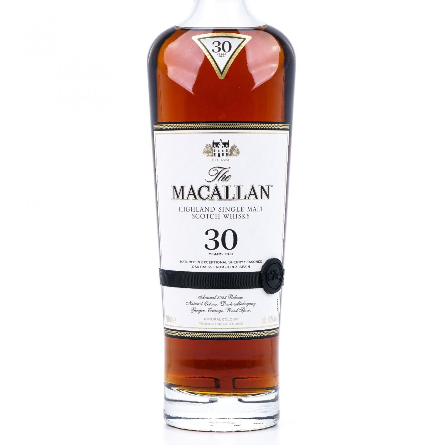 【附X光图】Macallan 麦卡伦 30年 2023 黑腰带 雪莉桶