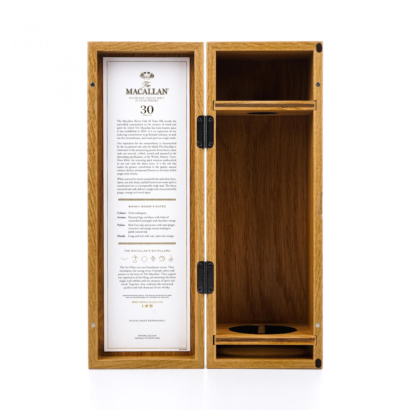 【附X光图】Macallan 麦卡伦 30年 2023 黑腰带 雪莉桶 木盒