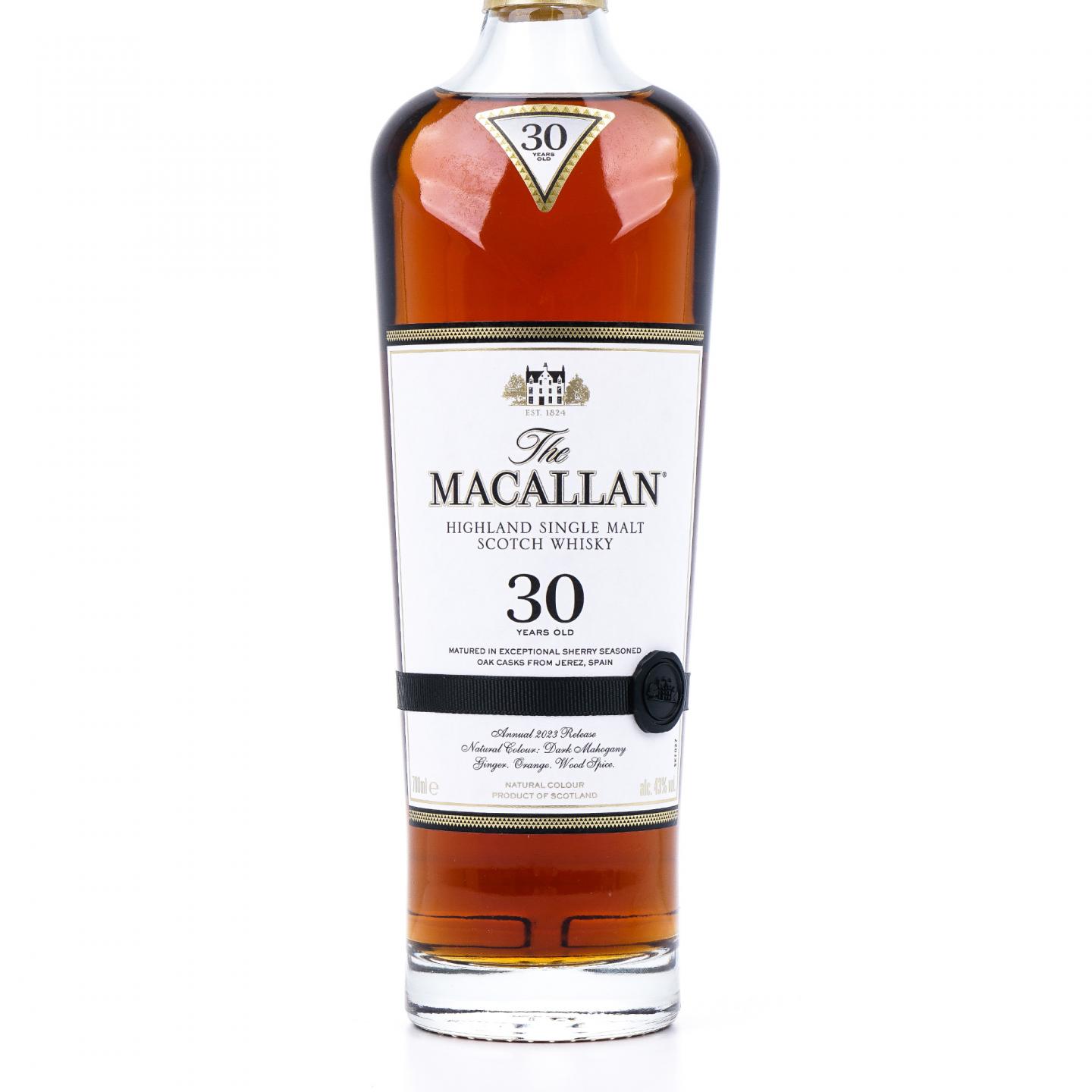 【附X光图】Macallan 麦卡伦 30年 2023 黑腰带 雪莉桶 木礼盒