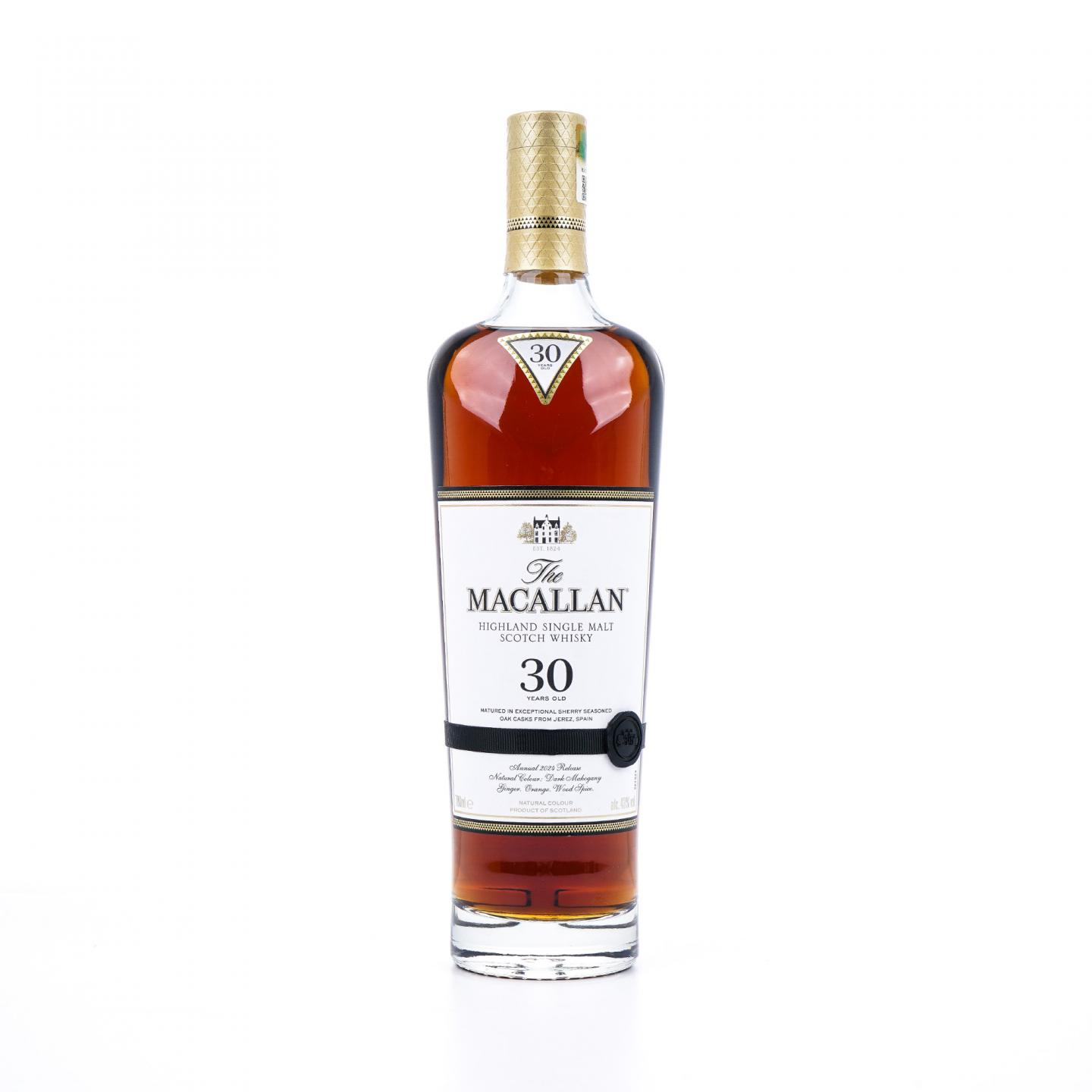 【附X光图】Macallan 麦卡伦 30年 2024 雪莉桶 黑腰带 木盒