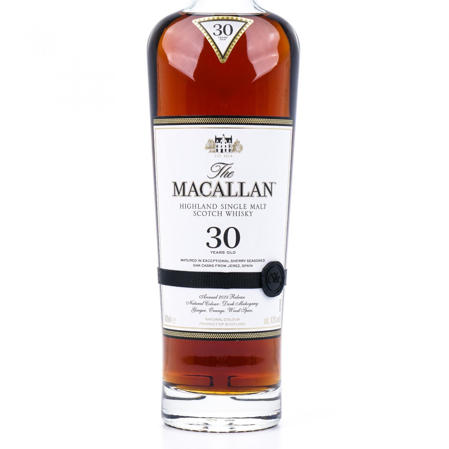 【附X光图】Macallan 麦卡伦 30年 2024 雪莉桶 黑腰带 木盒