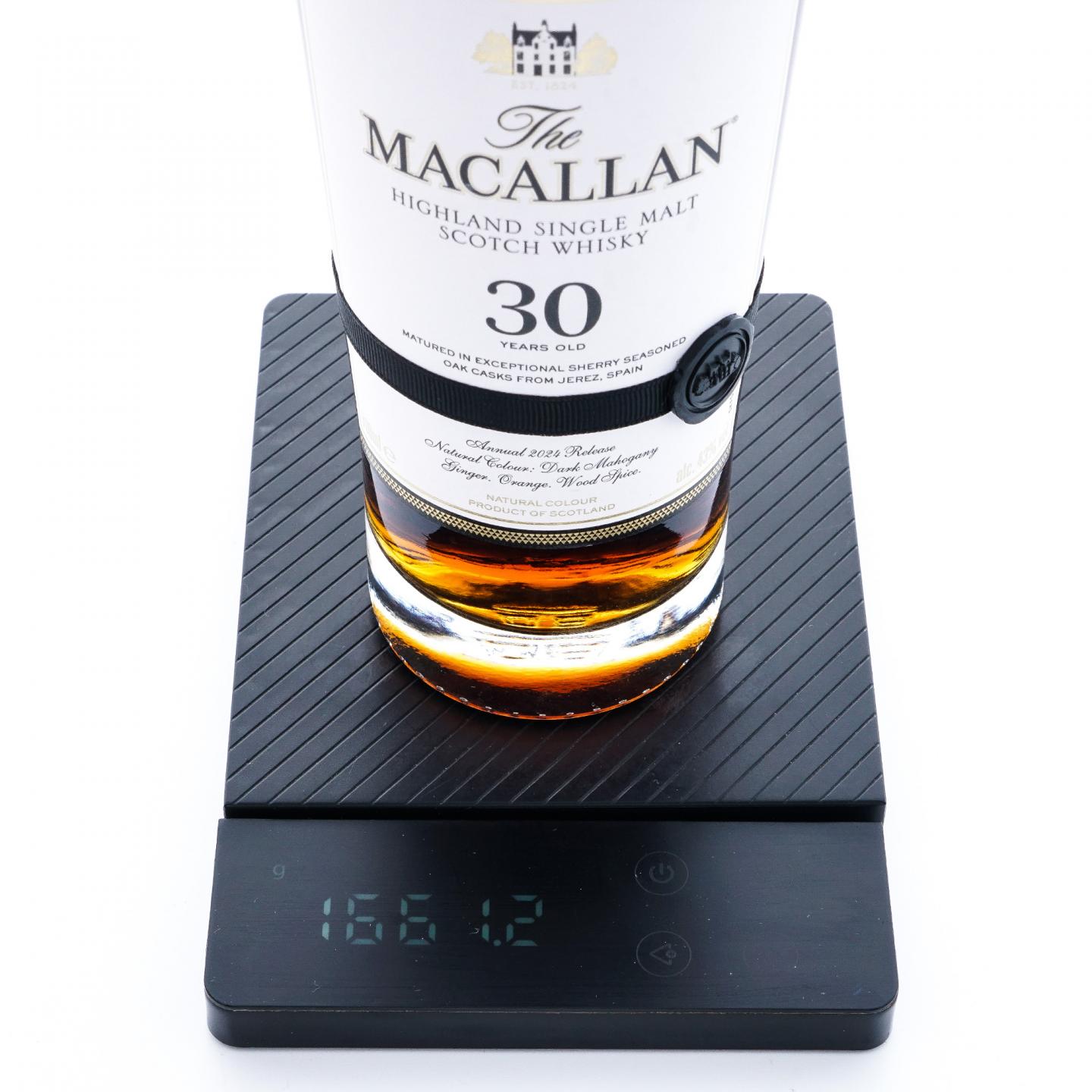 【附X光图】Macallan 麦卡伦 30年 2024 雪莉桶 黑腰带 木盒