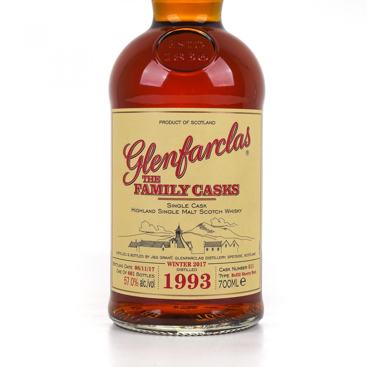 Glenfarclas 格兰花格 1993-2017 家族桶#511 雪莉单桶