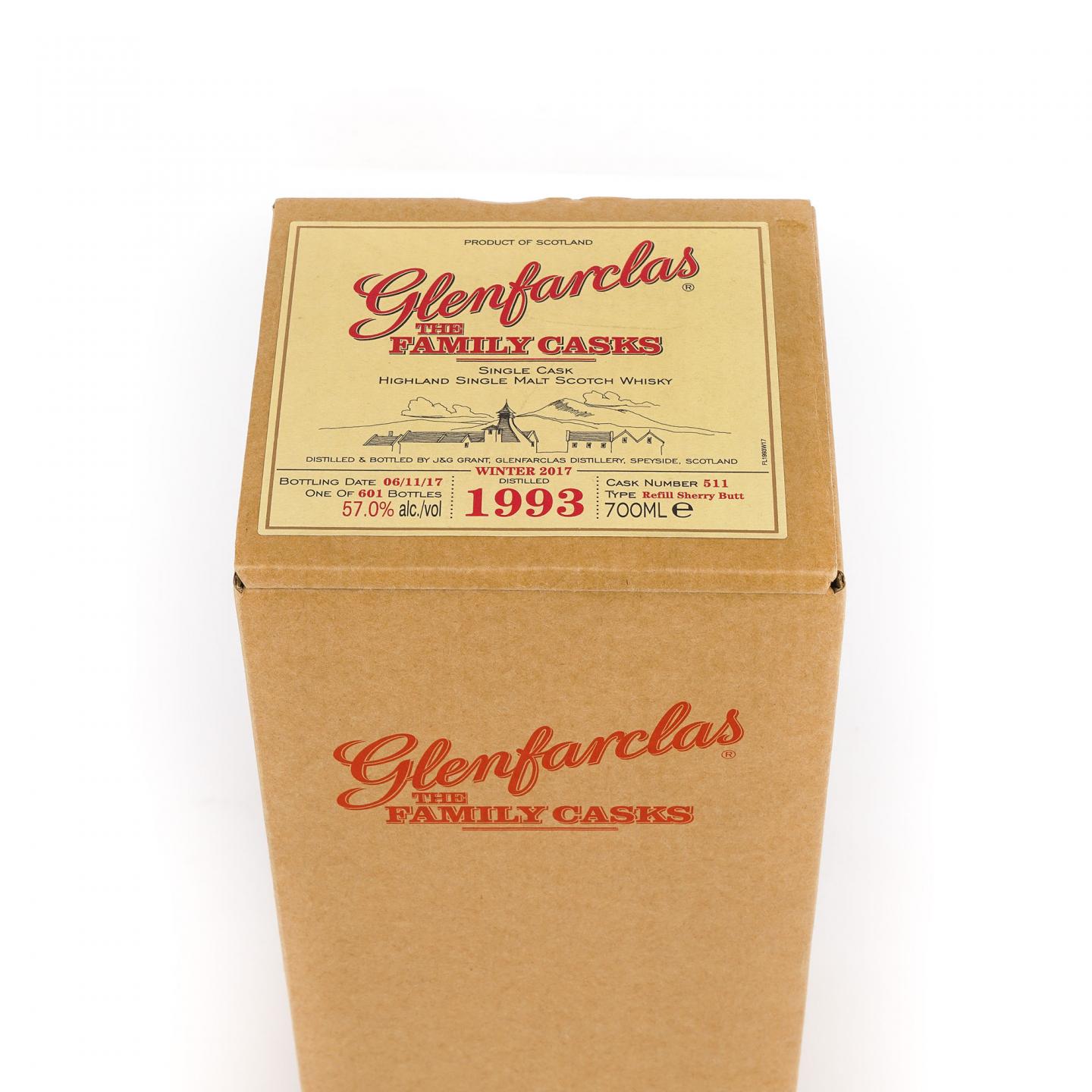 Glenfarclas 格兰花格 1993-2017 家族桶#511 雪莉单桶