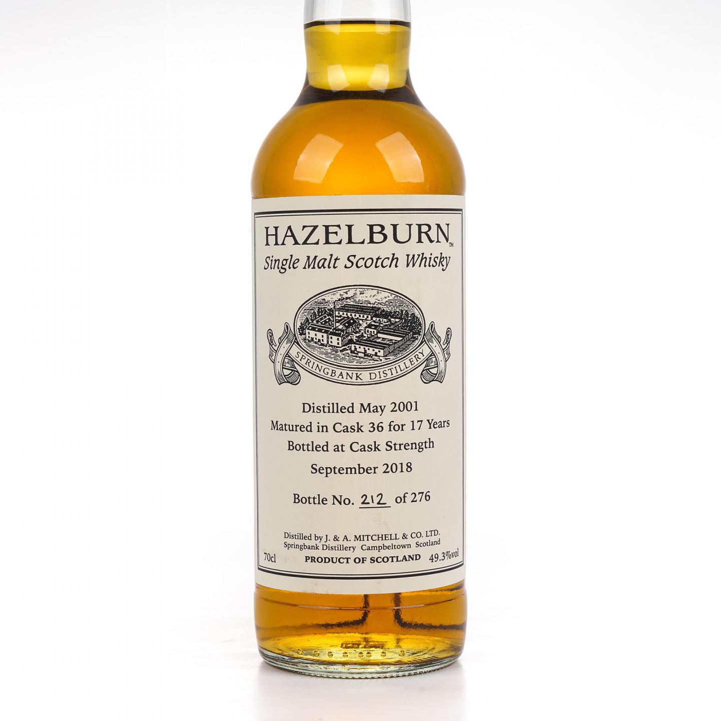 Hazelburn 哈索本 17年 2001-2018 桶强 私人桶