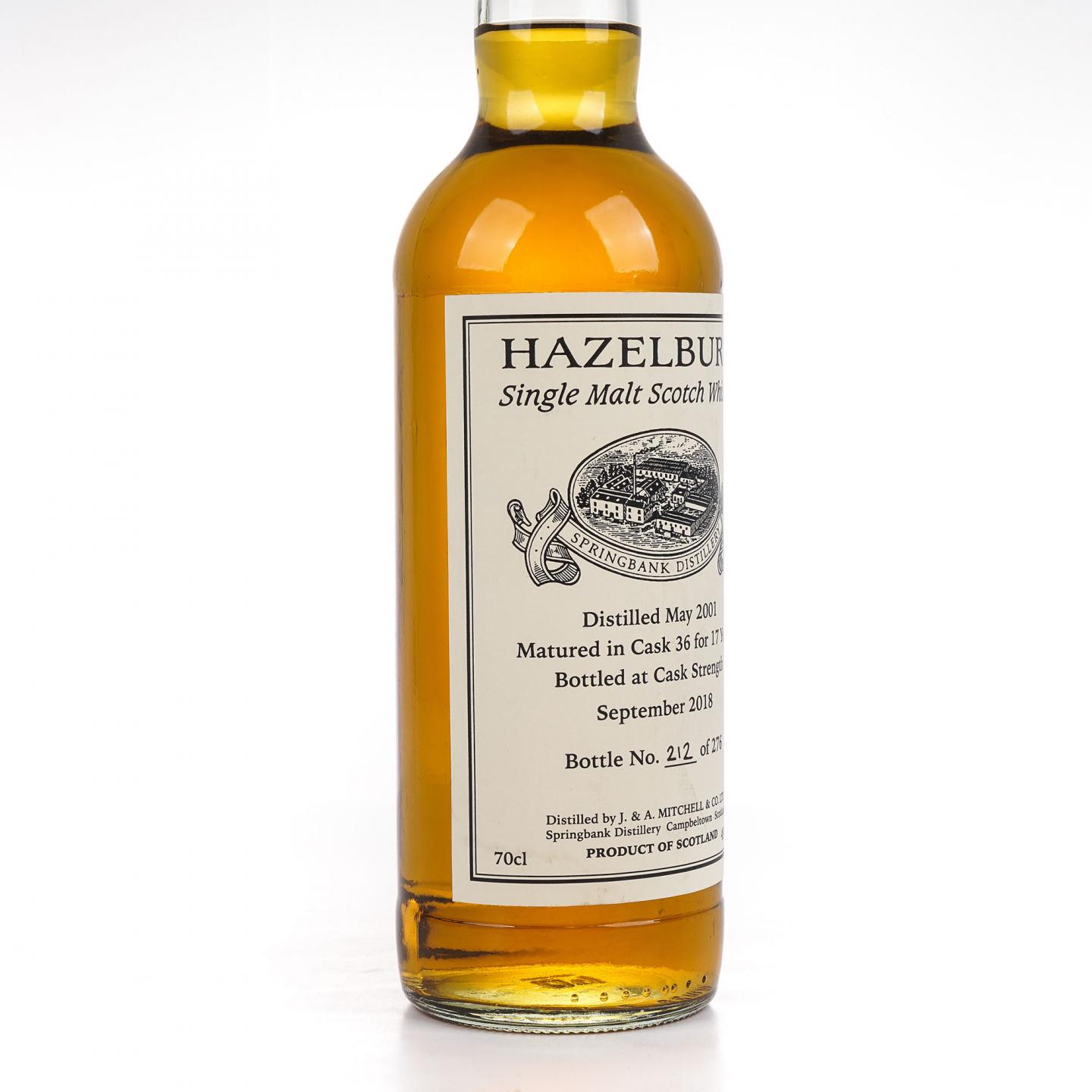 Hazelburn 哈索本 17年 2001-2018 桶强 私人桶