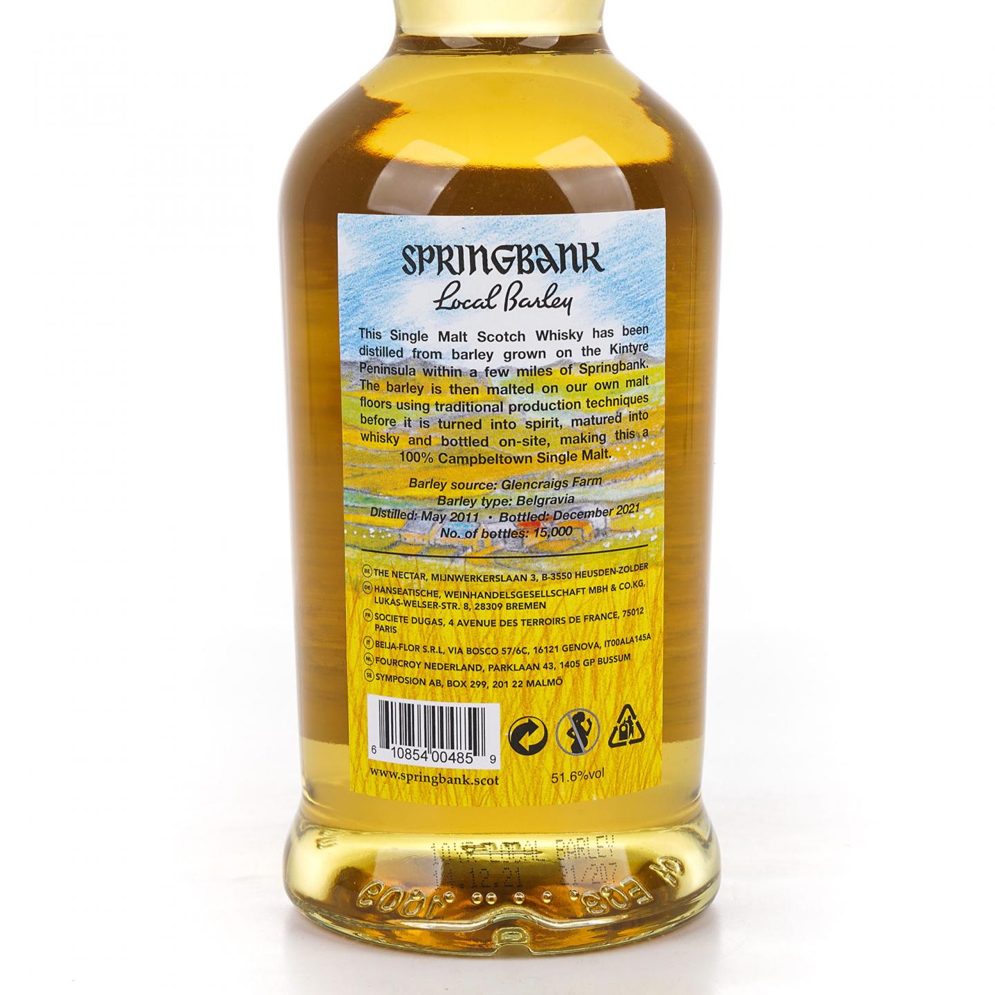 Springbank 云顶 10年 2011-2021 本地大麦