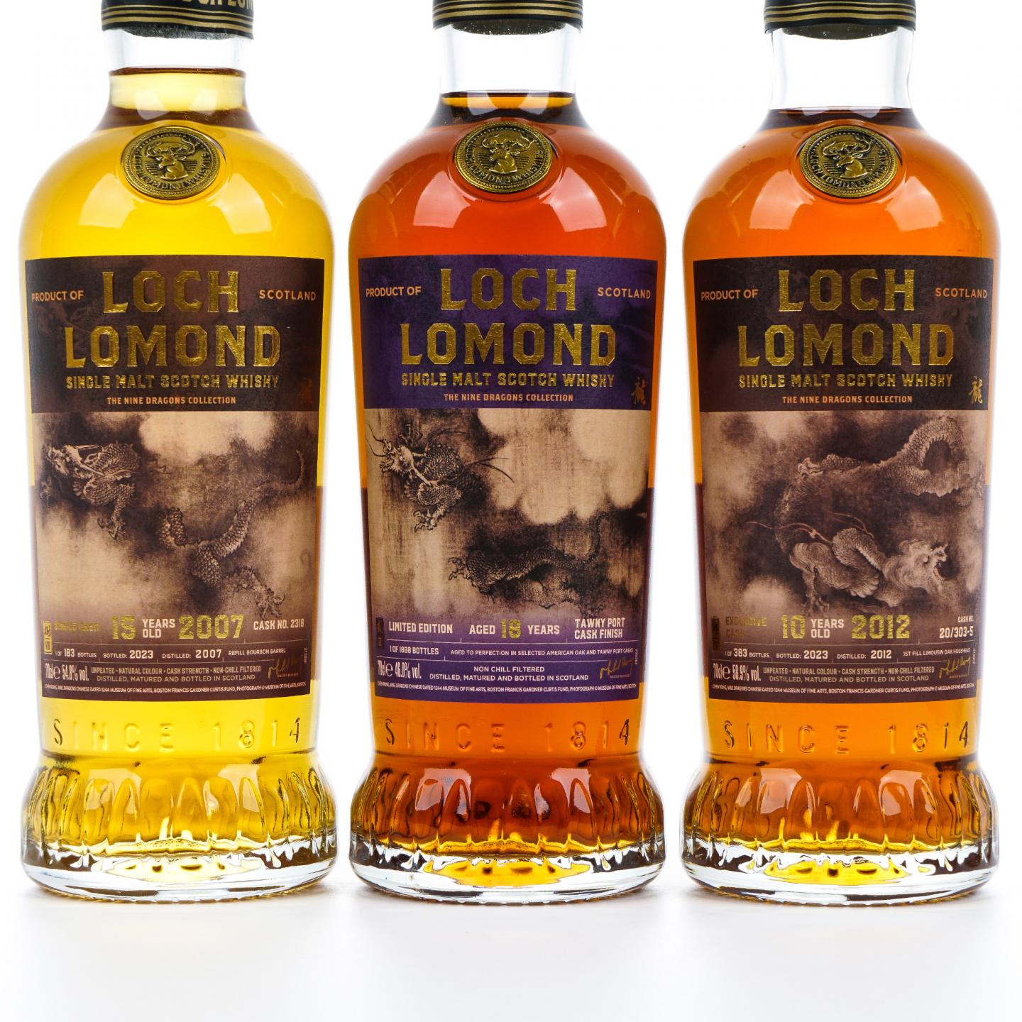 Loch Lomond 罗曼湖 龙年限定版 陈容《九龙图》 9瓶组