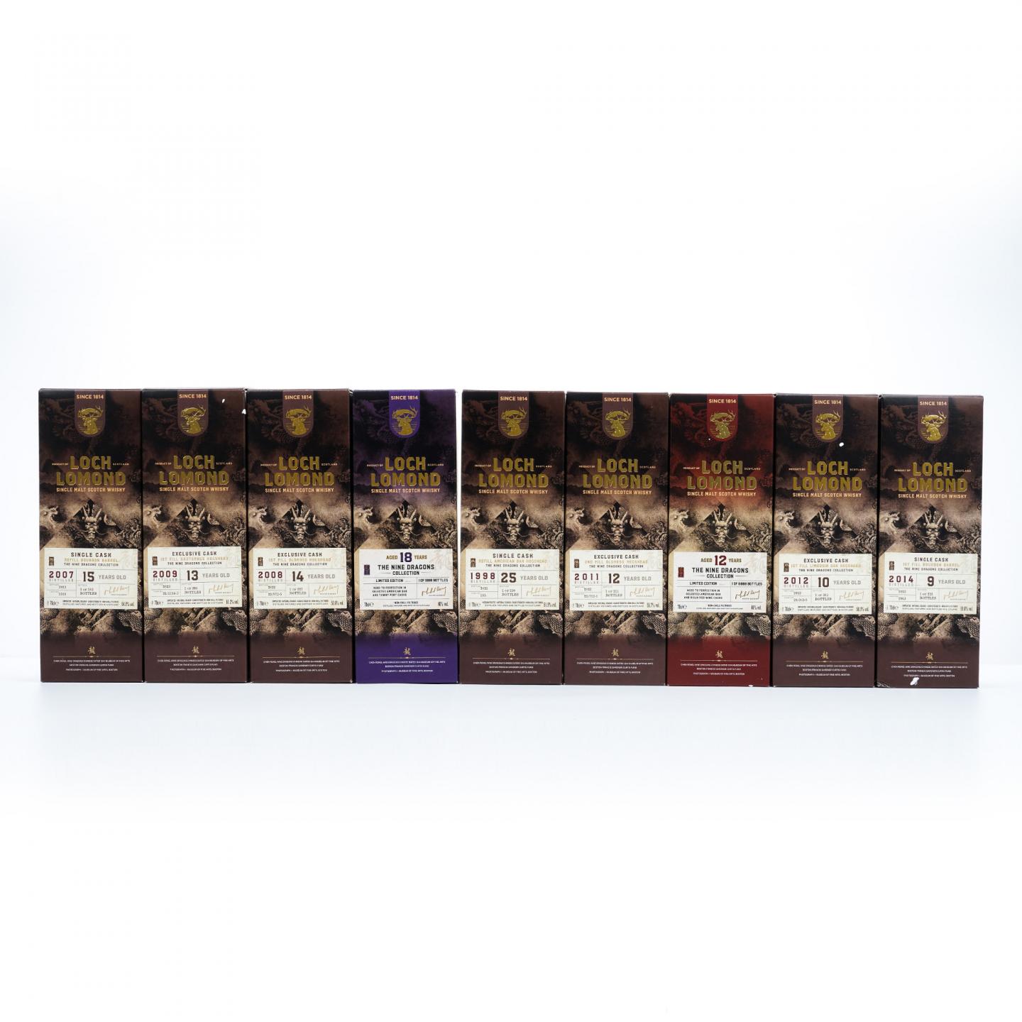 Loch Lomond 罗曼湖 龙年限定版 陈容《九龙图》 9瓶组