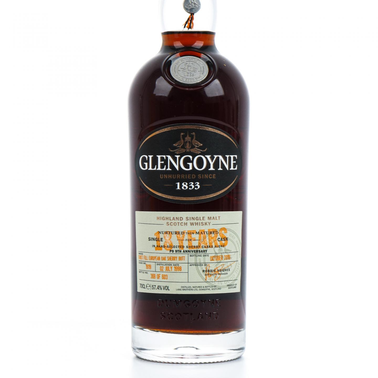Glengoyne 格兰哥尼 18年 1998-2016 雪莉桶#1919