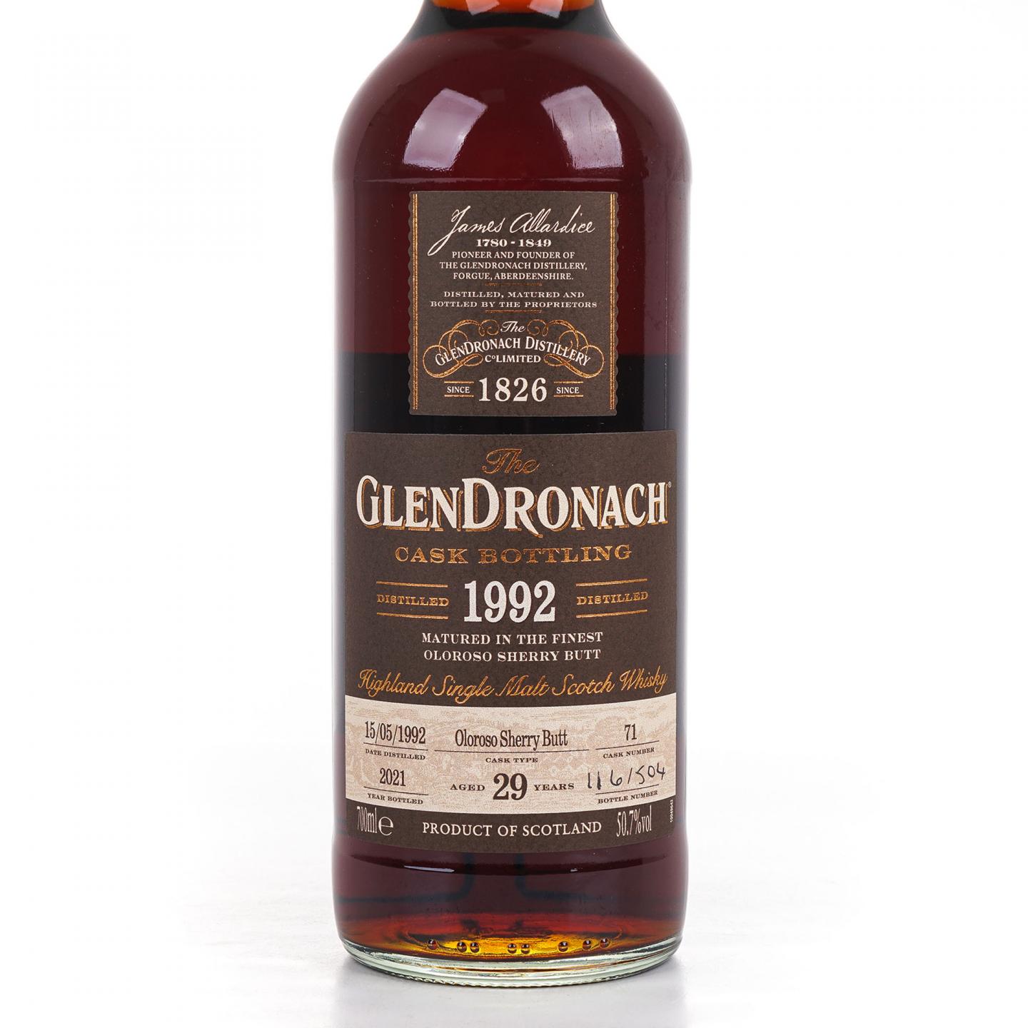 Glendronach 格兰多纳 29年 1992-2021 雪莉桶#71