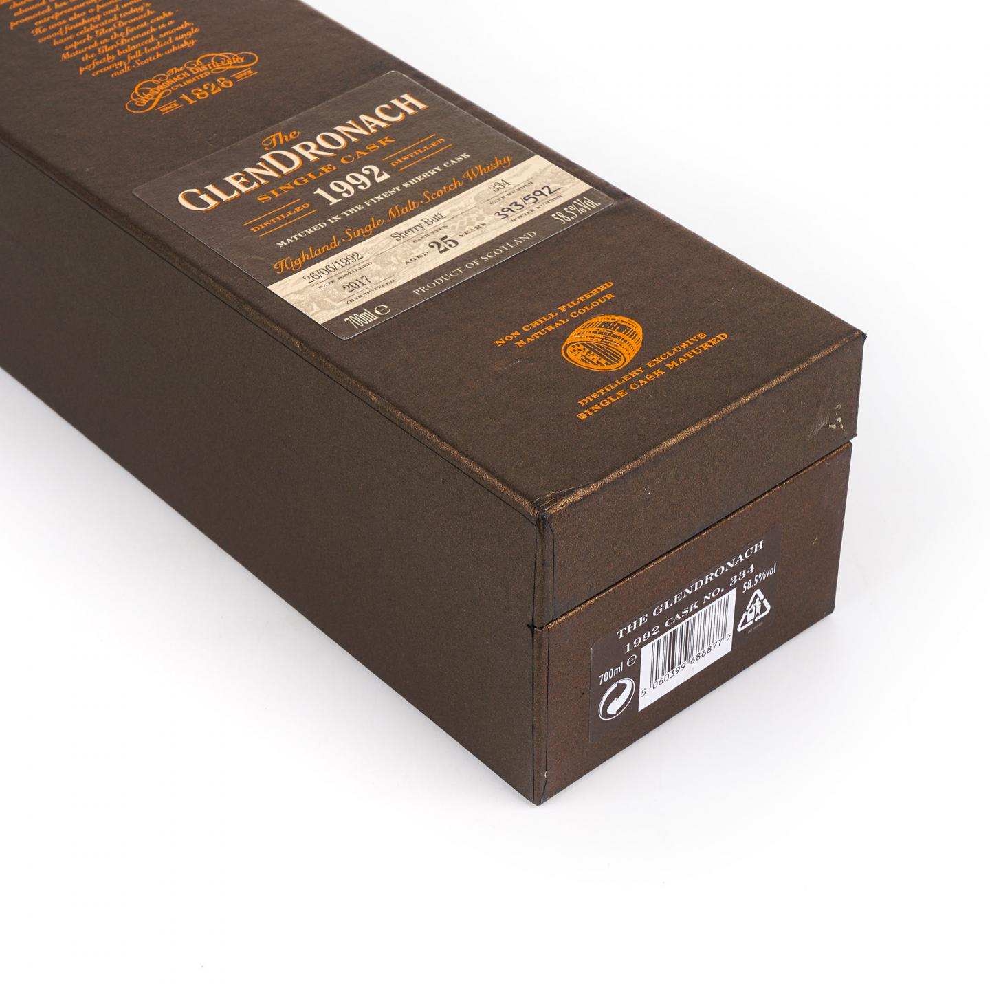 Glendronach 格兰多纳 25年 1992-2017 雪莉单桶#334