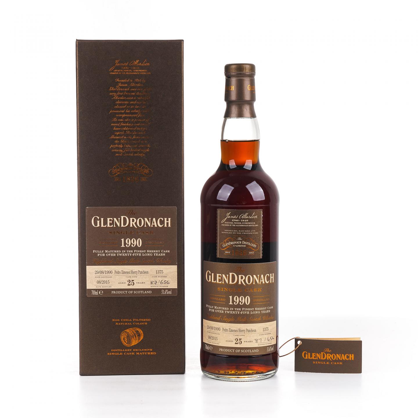 Glendronach 格兰多纳 25年 1990-2015 雪莉桶#1375