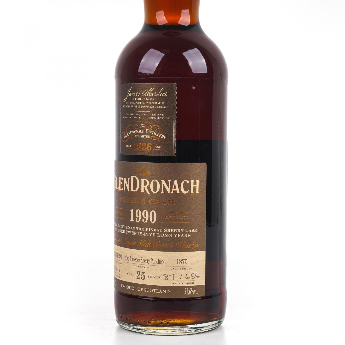 Glendronach 格兰多纳 25年 1990-2015 雪莉桶#1375