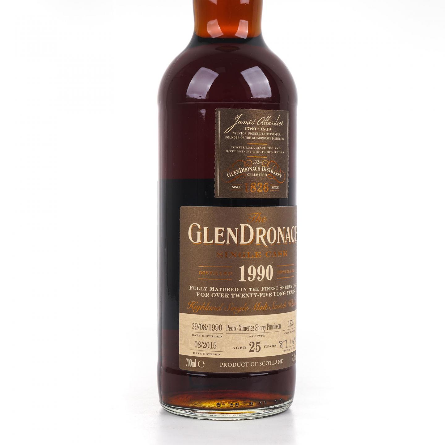 Glendronach 格兰多纳 25年 1990-2015 雪莉桶#1375