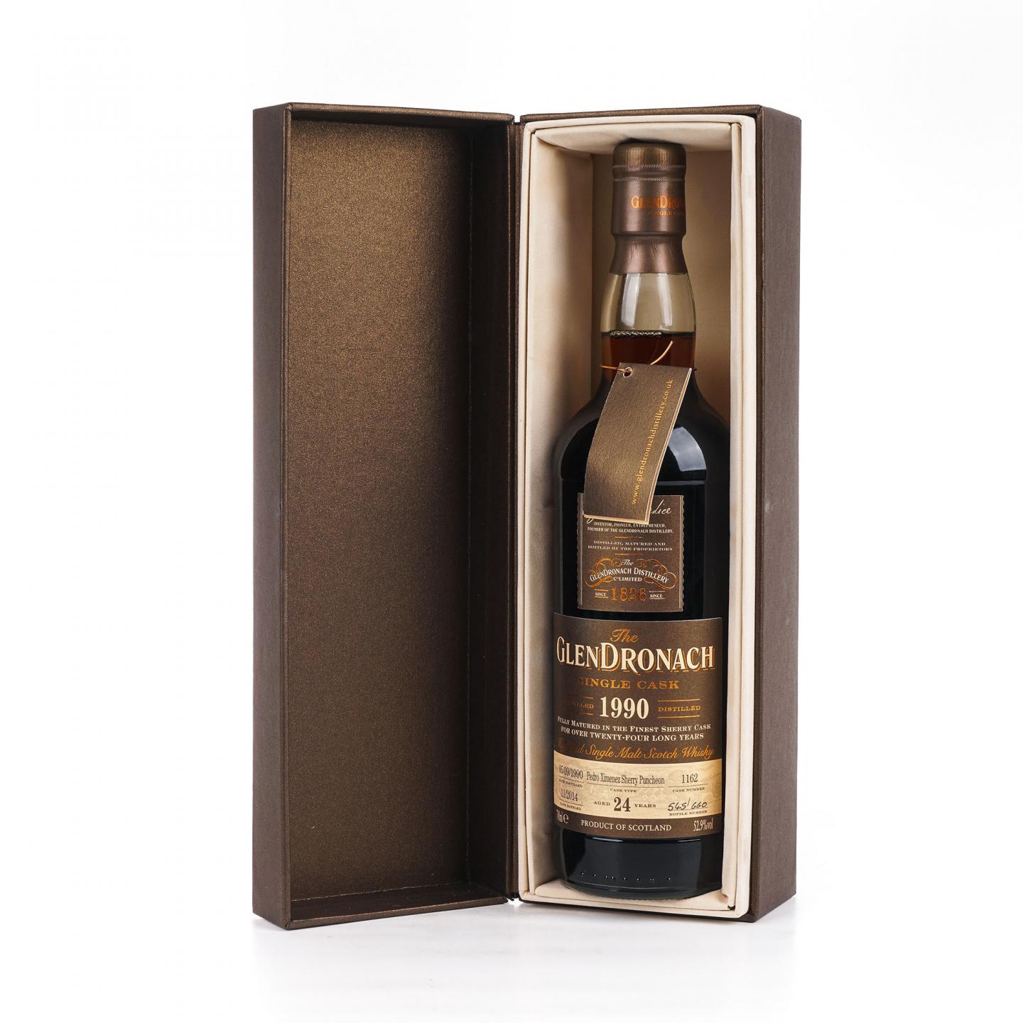 Glendronach 格兰多纳 24年 1990-2014 雪莉单桶#1162