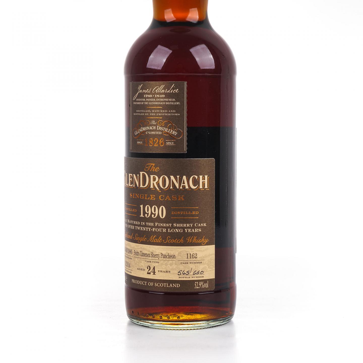 Glendronach 格兰多纳 24年 1990-2014 雪莉单桶#1162