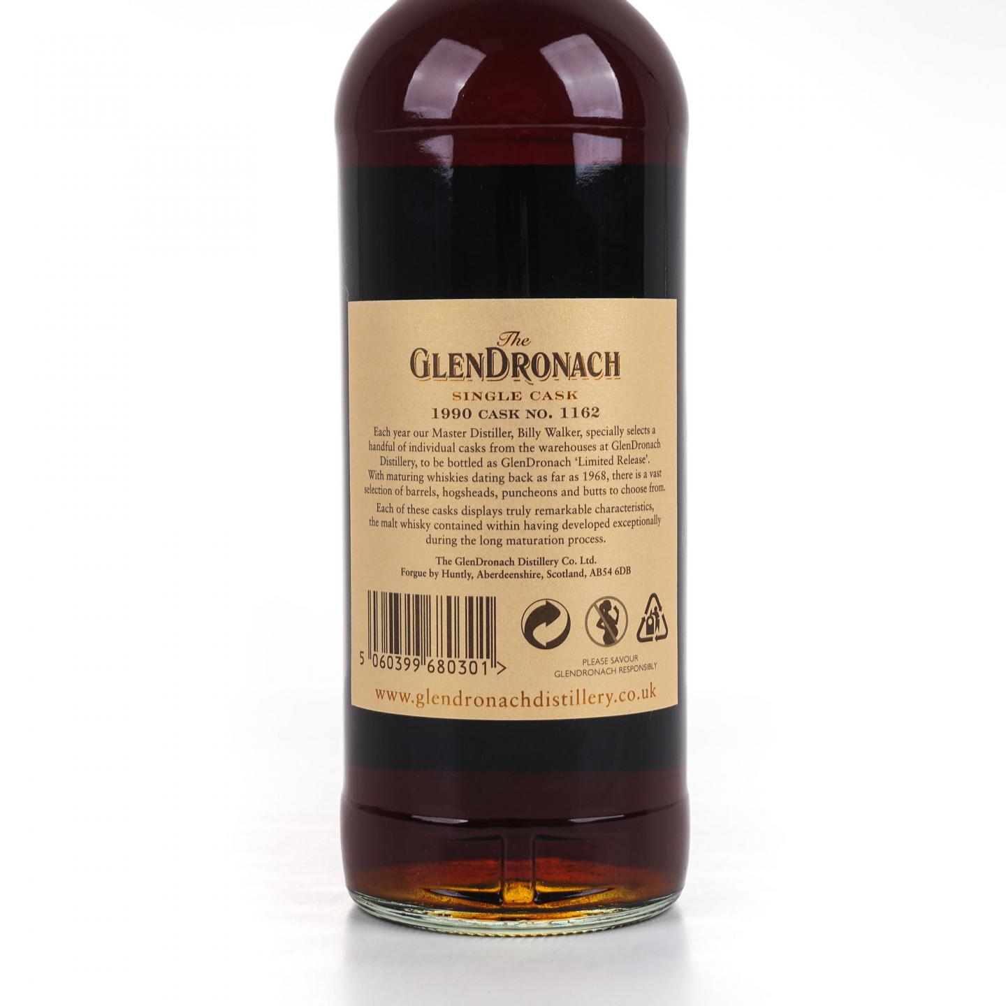 Glendronach 格兰多纳 24年 1990-2014 雪莉单桶#1162
