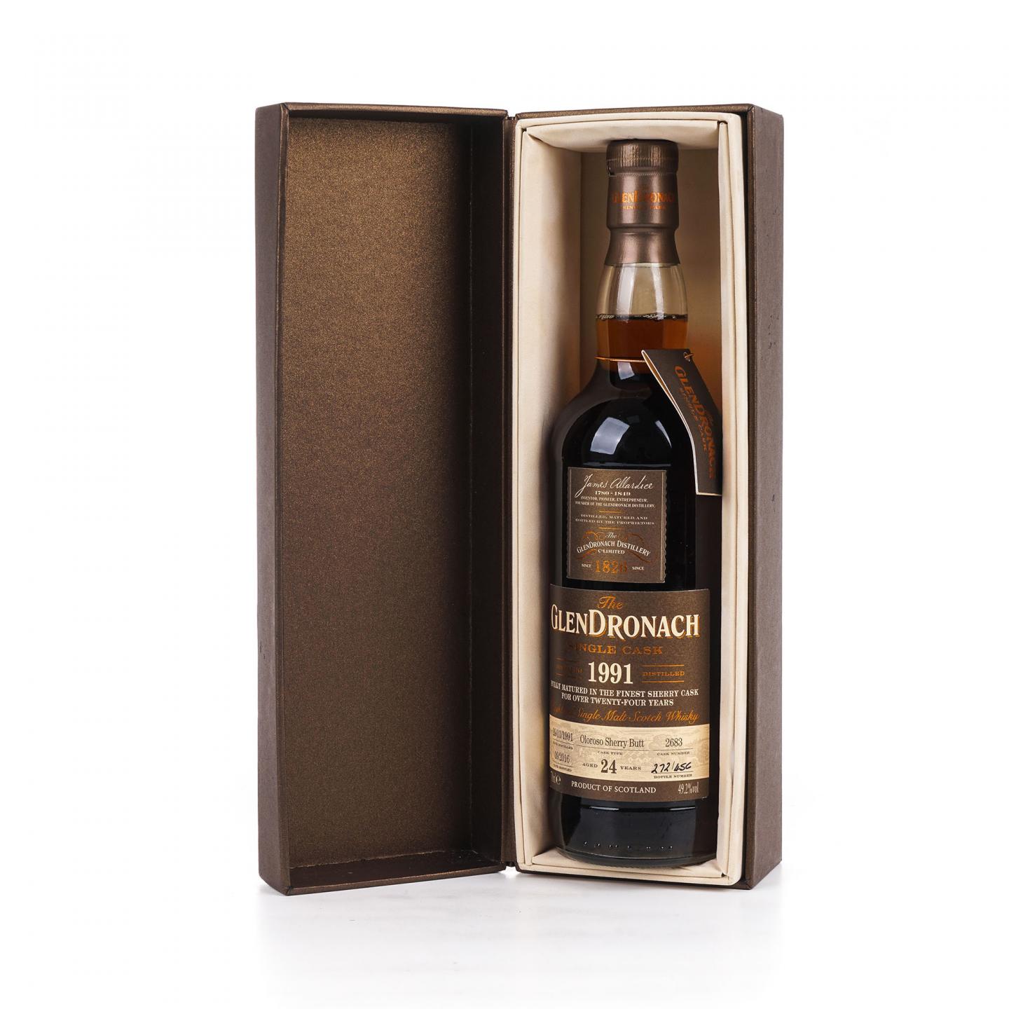 Glendronach 格兰多纳 24年 1991-2016 雪莉单桶#2683