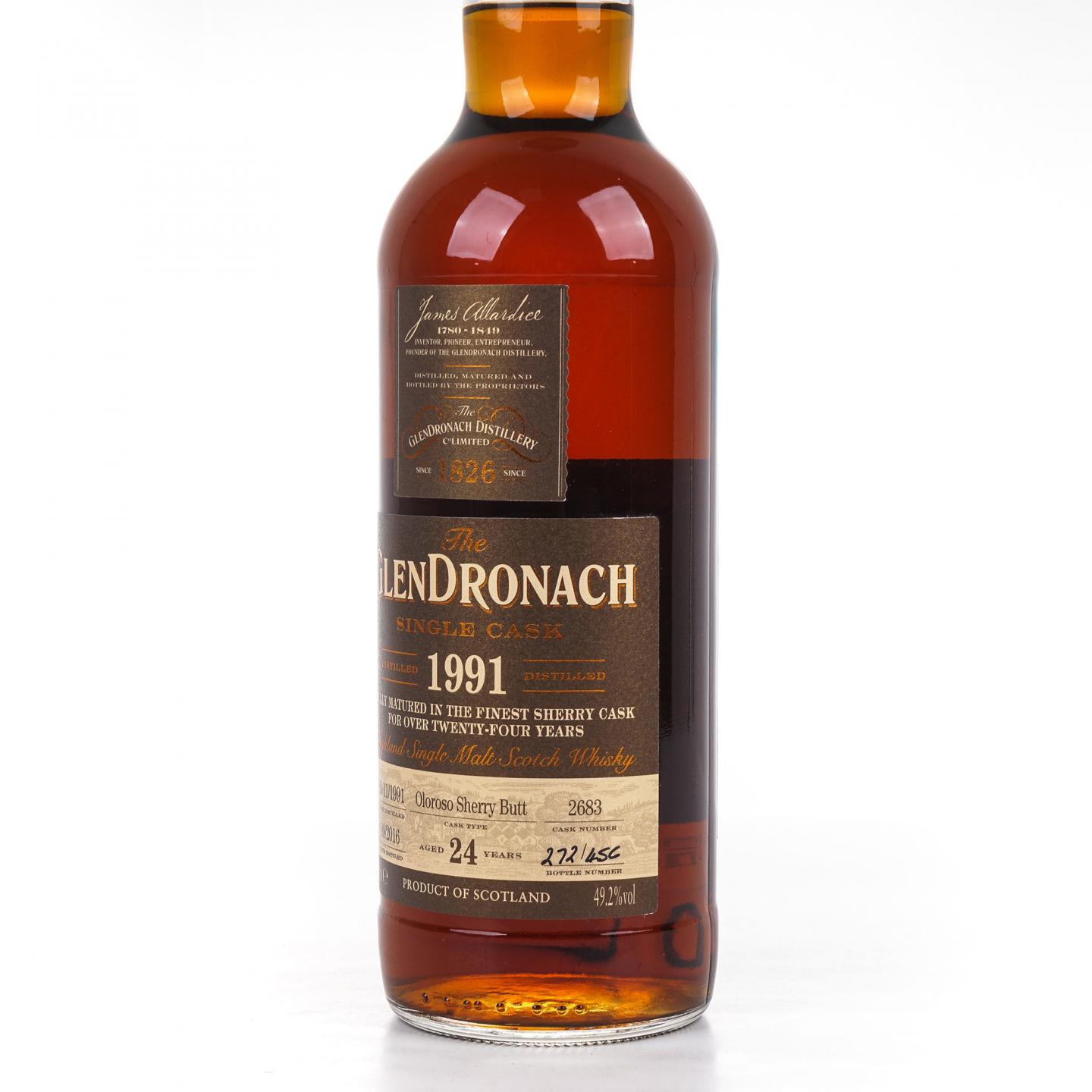 Glendronach 格兰多纳 24年 1991-2016 雪莉单桶#2683