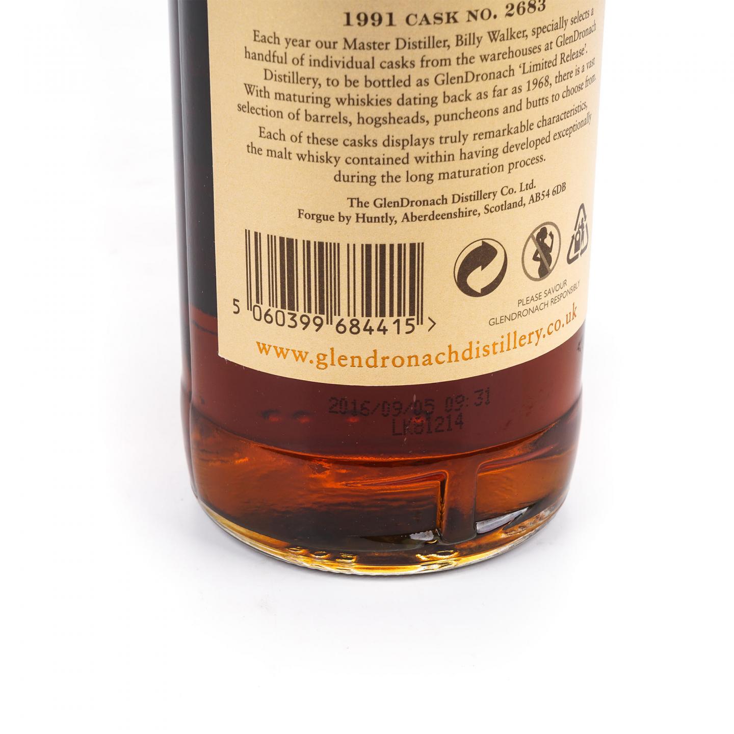 Glendronach 格兰多纳 24年 1991-2016 雪莉单桶#2683