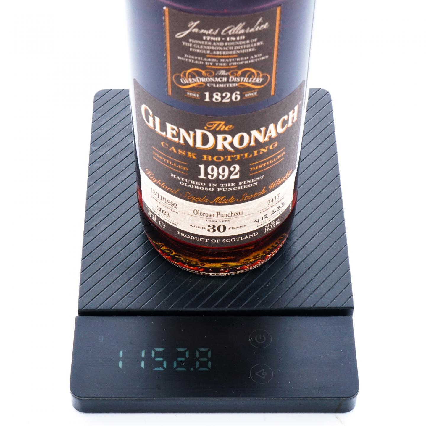 Glendronach 格兰多纳 30年 1992-2023 雪莉桶#7417 54.5%
