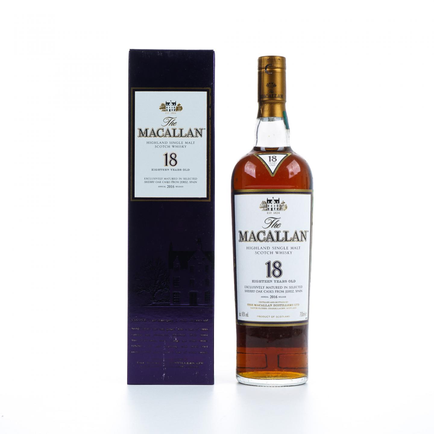Macallan 麦卡伦 18年 2016 雪莉桶