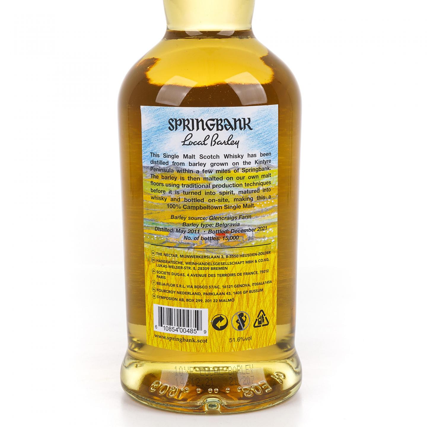 Springbank 云顶 10年 2011-2021 本地大麦