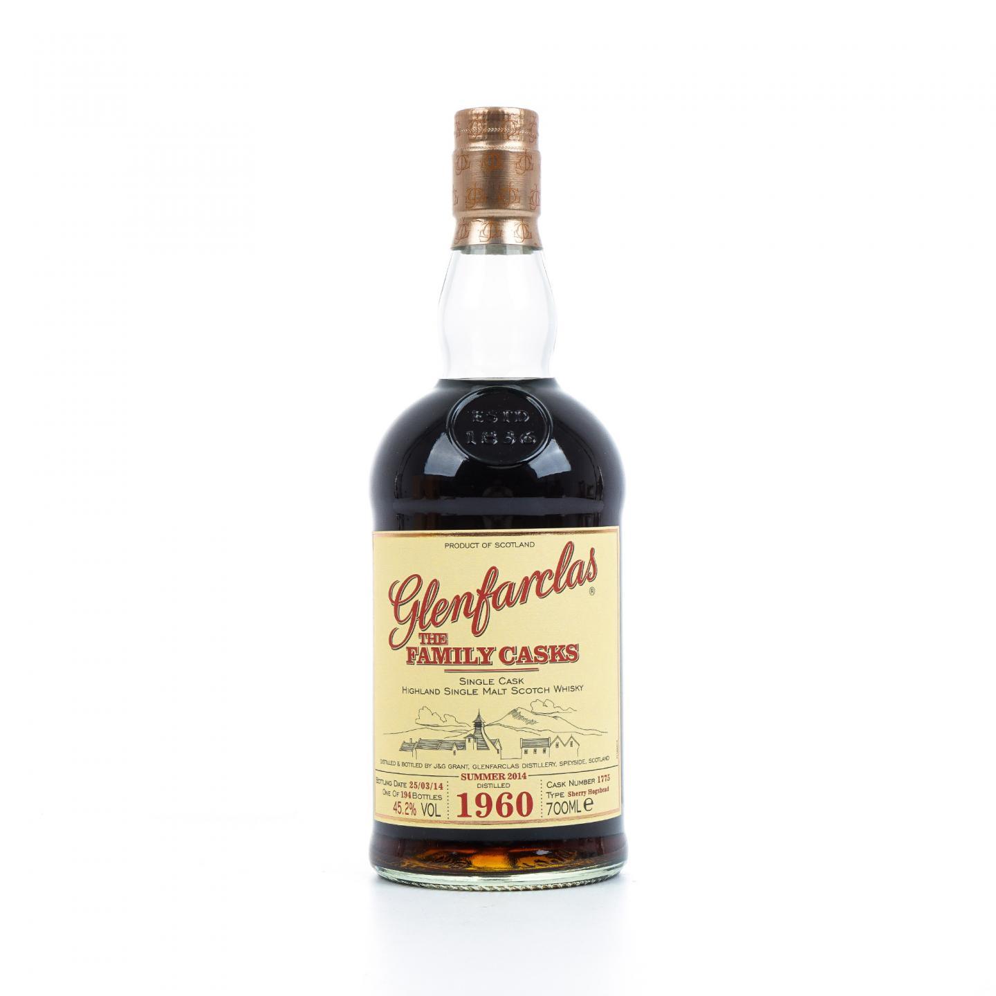 Glenfarclas 格兰花格 1960-2014 家族桶 雪莉桶#1775
