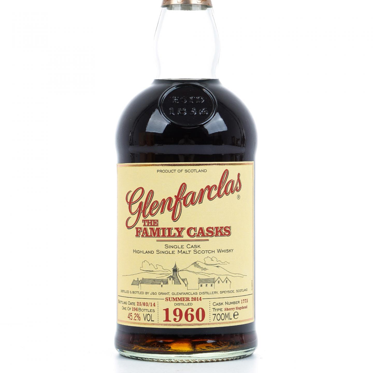 Glenfarclas 格兰花格 1960-2014 家族桶 雪莉桶#1775