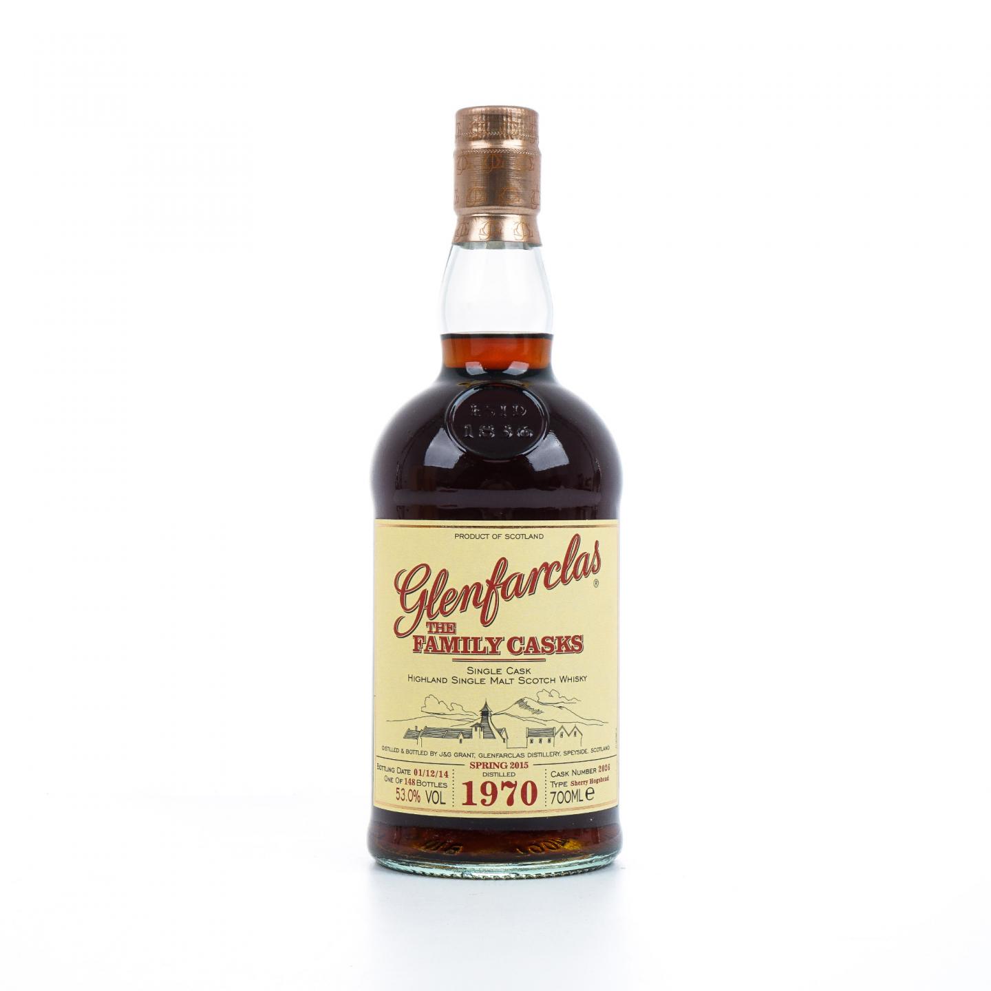 Glenfarclas 格兰花格 1970-2014 家族桶 雪莉桶#2026