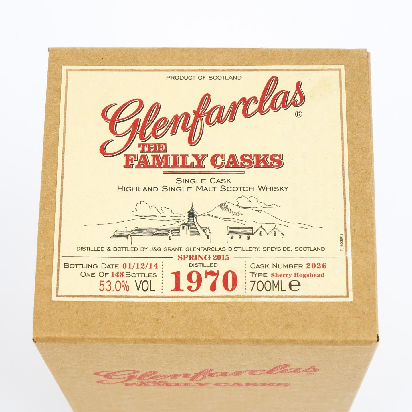 Glenfarclas 格兰花格 1970-2014 家族桶 雪莉桶#2026