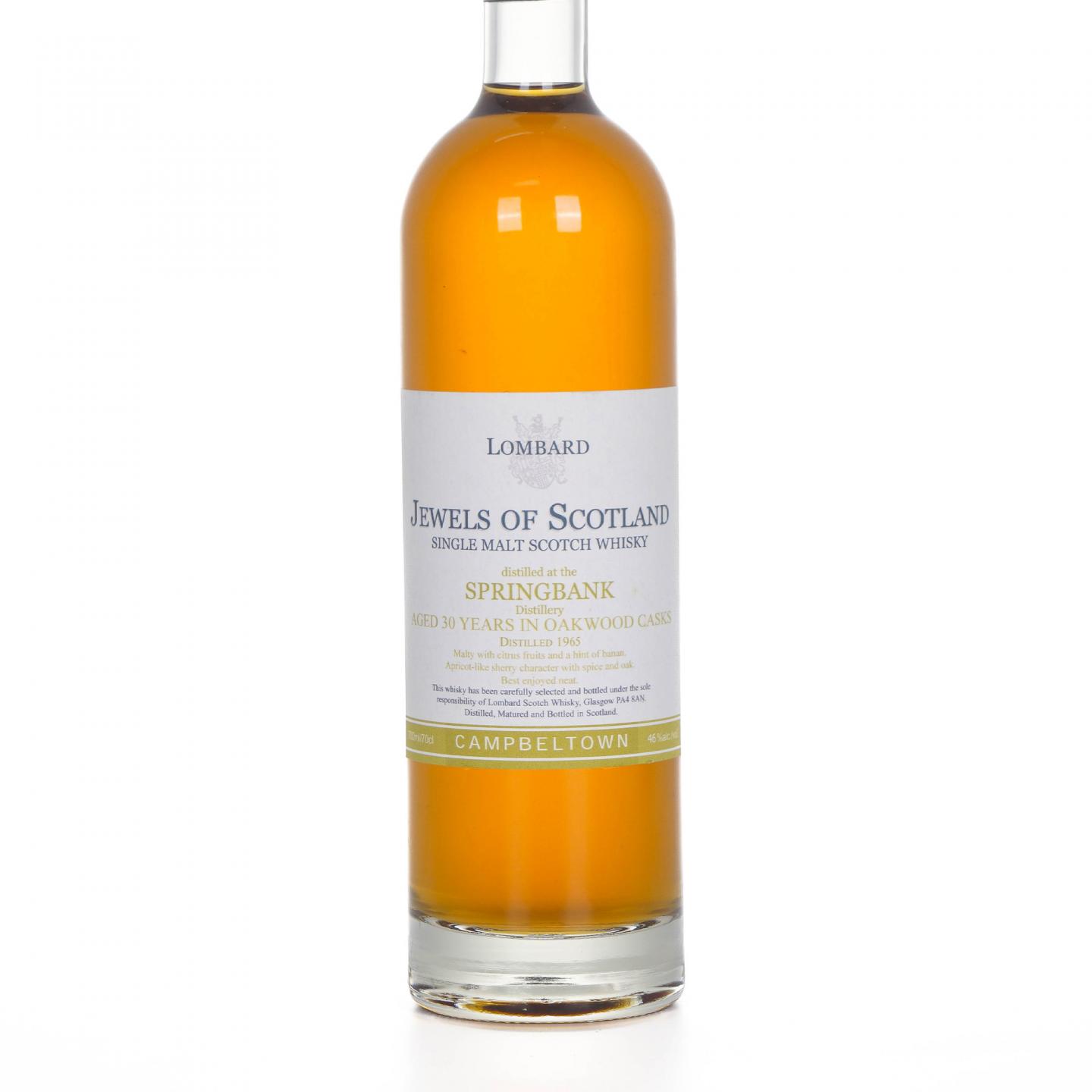 Springbank 云顶 30年 1965 Lombard