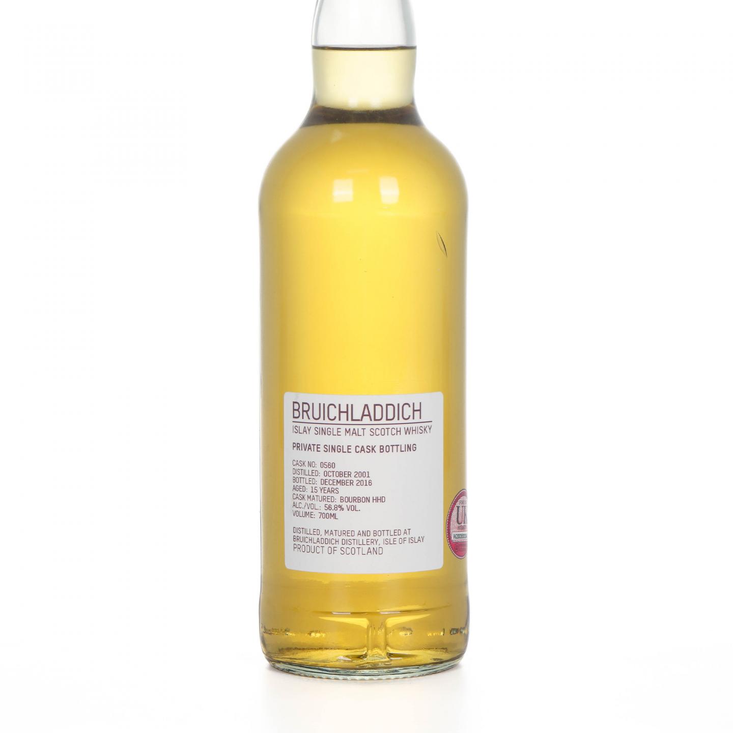 Bruichladdich 布赫拉迪 15年 2001-2016 私人桶#0560 单桶